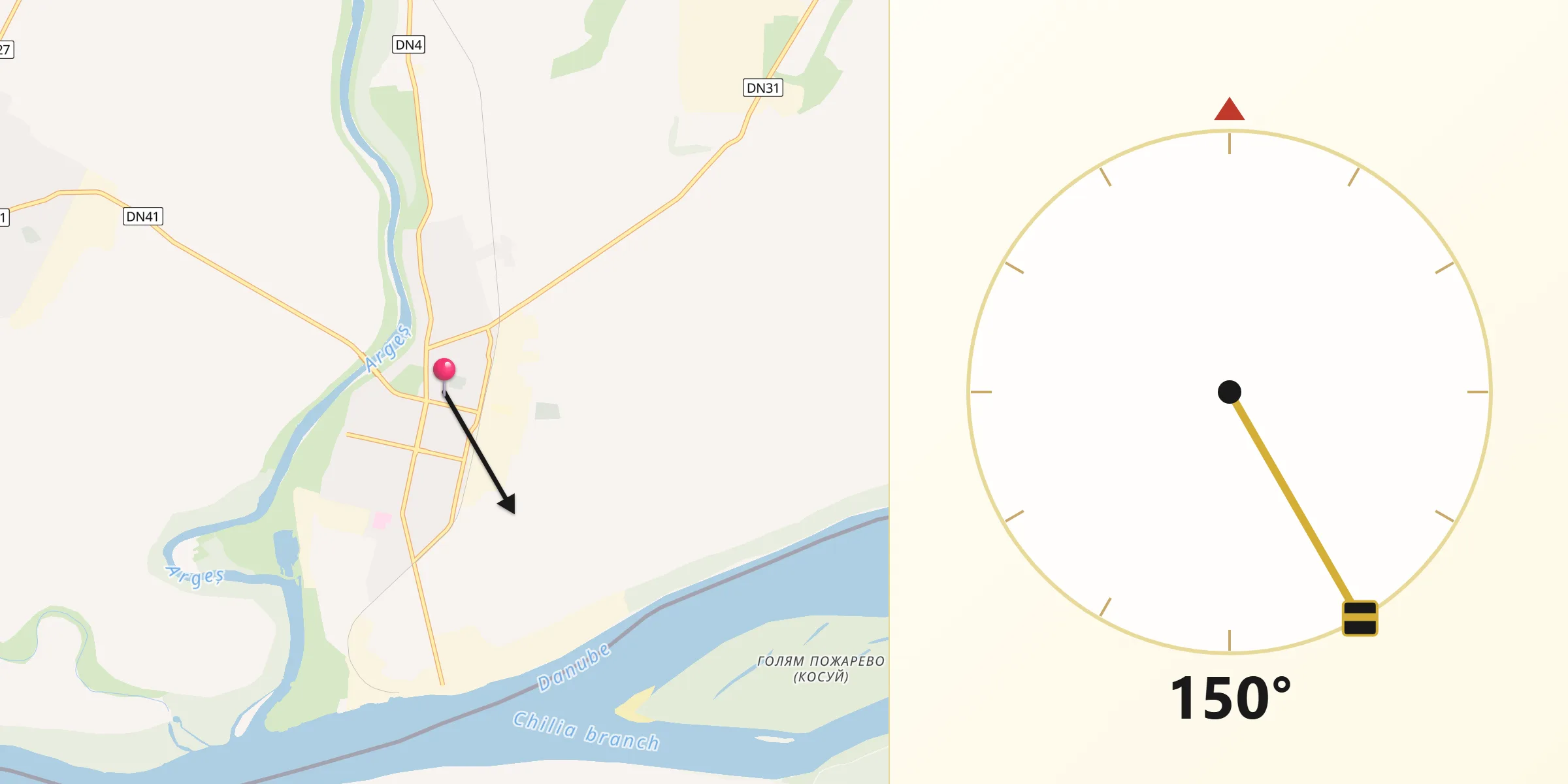 Direcția Qibla din Municipiul Olteniţa