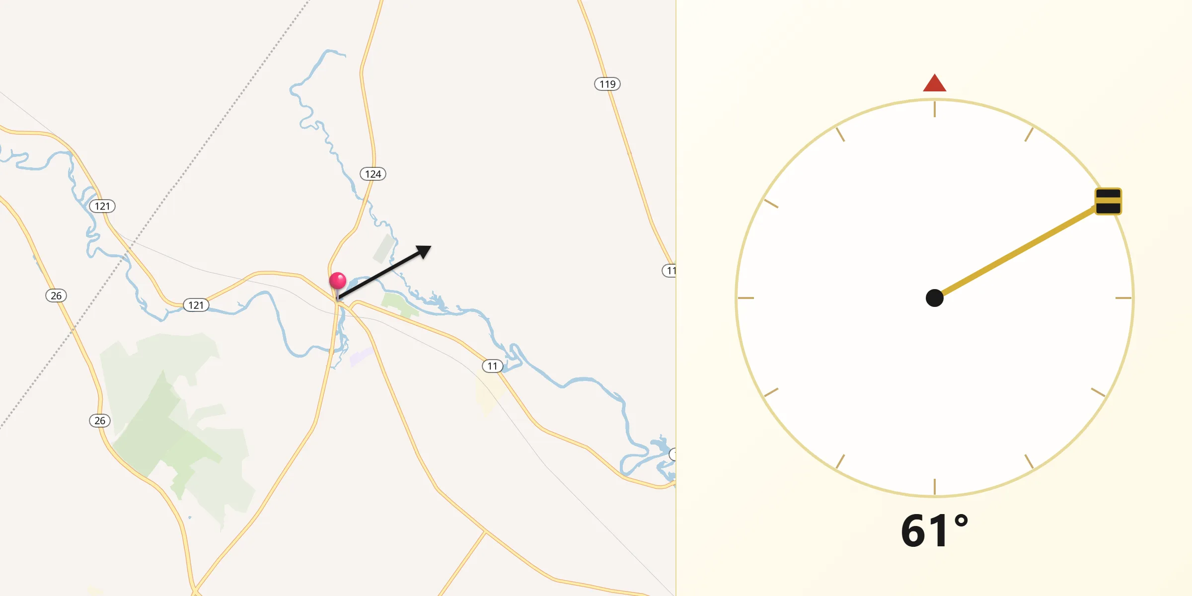Qibla Direction from Mechanic Falls