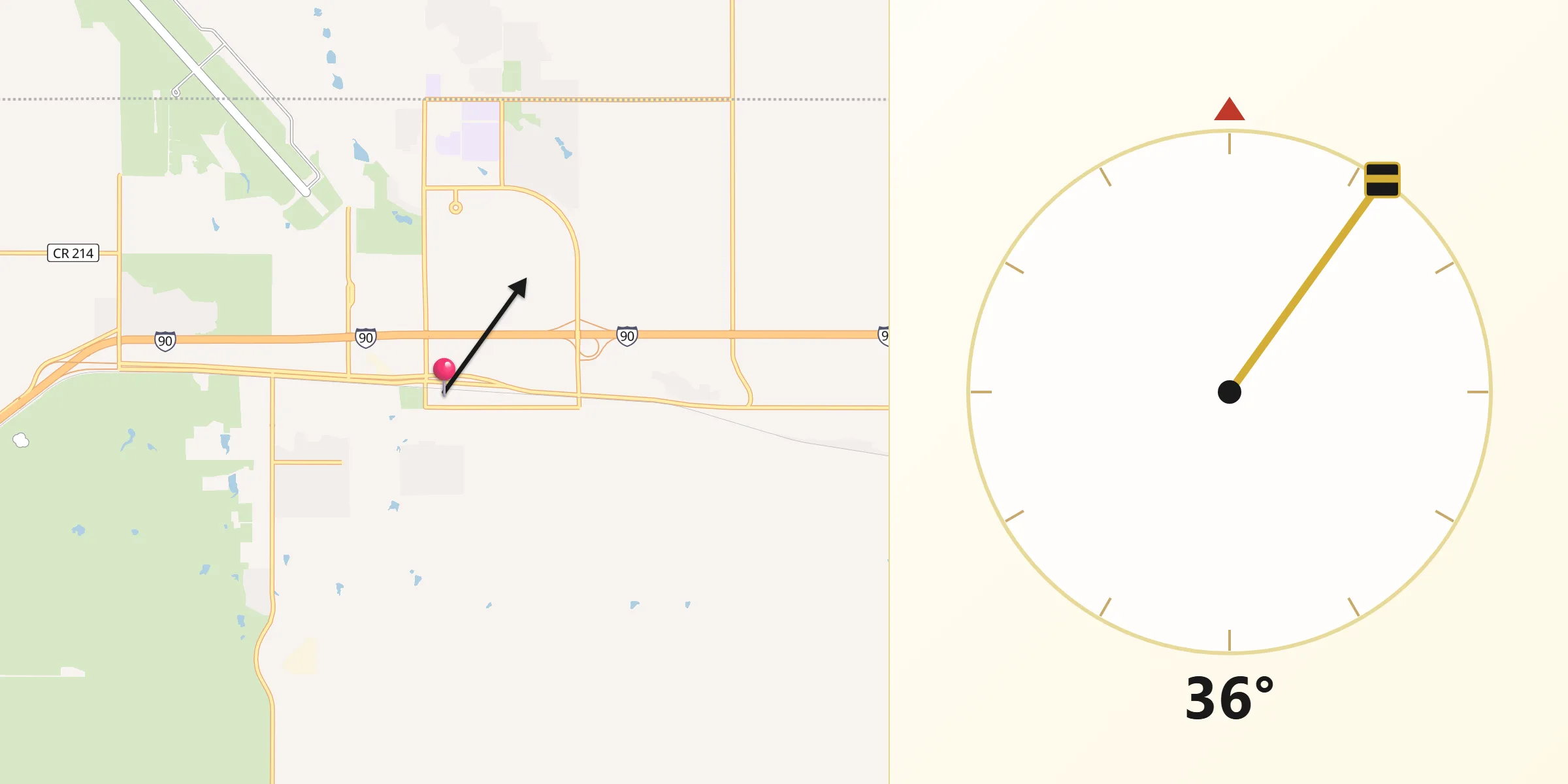 Qibla Direction from Box Elder