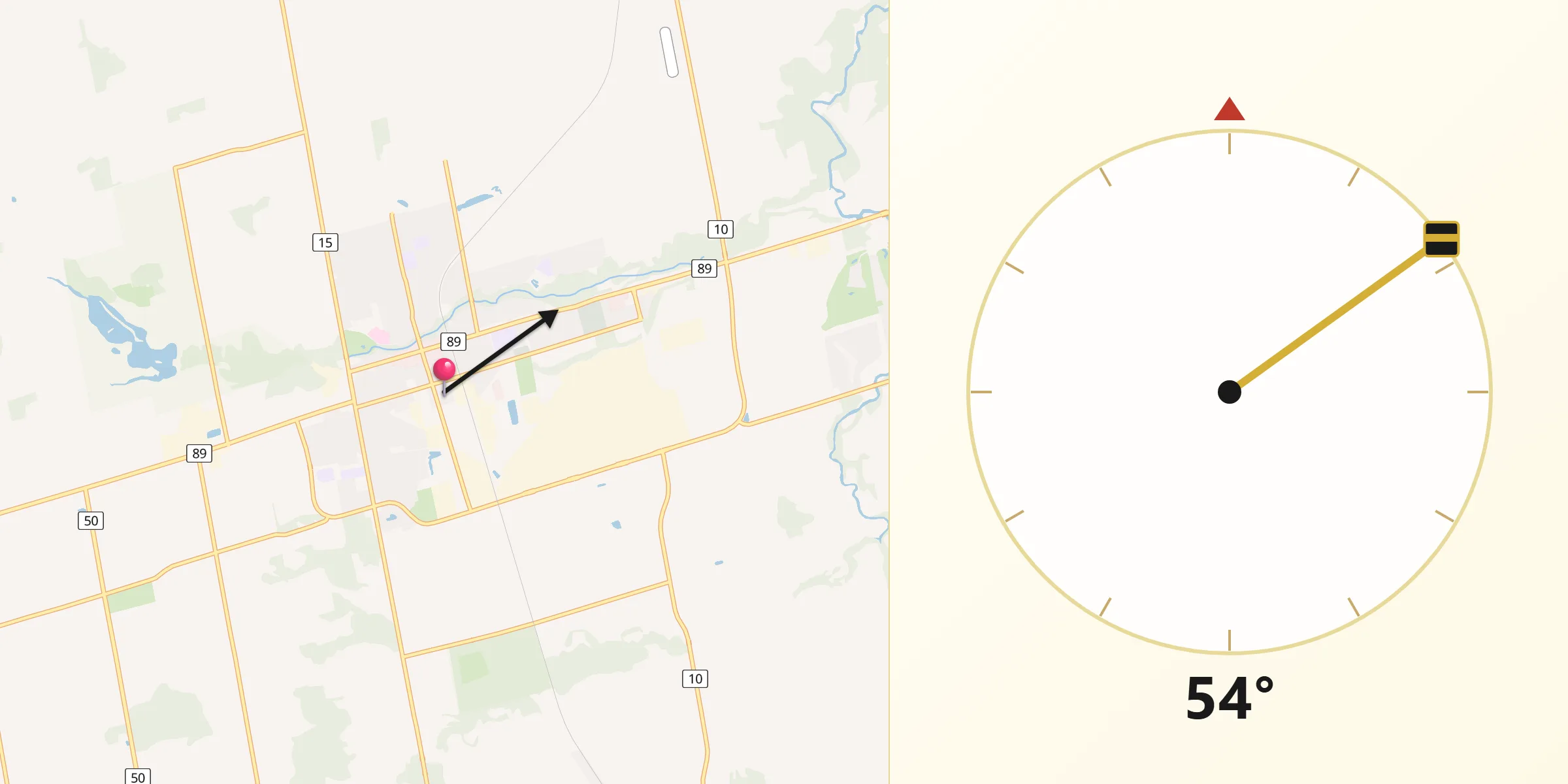 Qibla Direction from Alliston