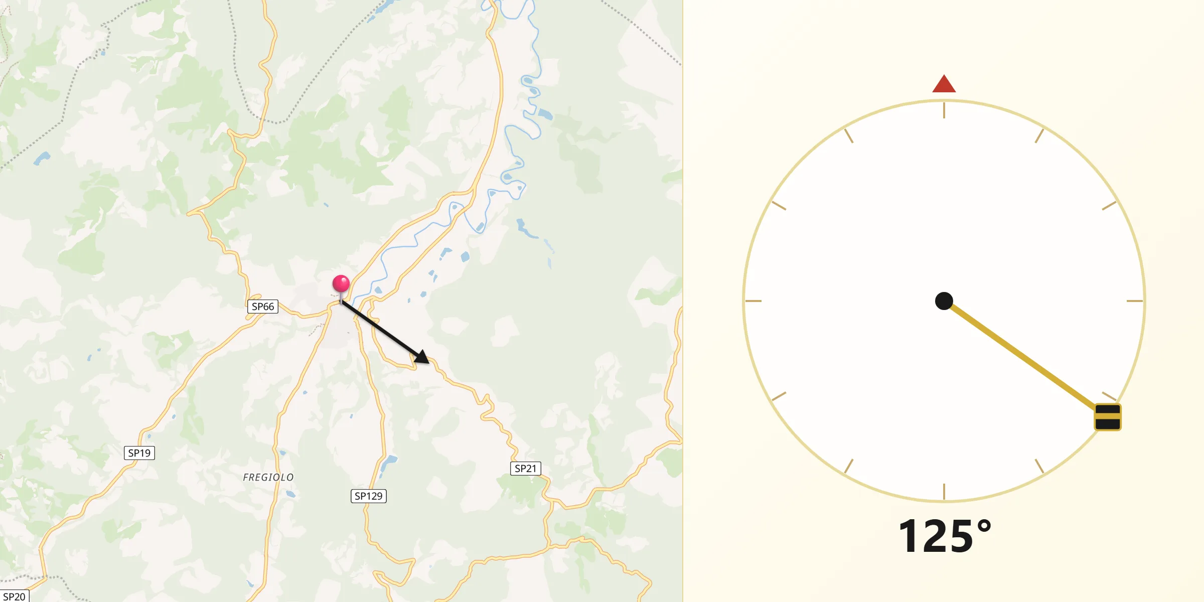Direzione della Qibla da Modigliana