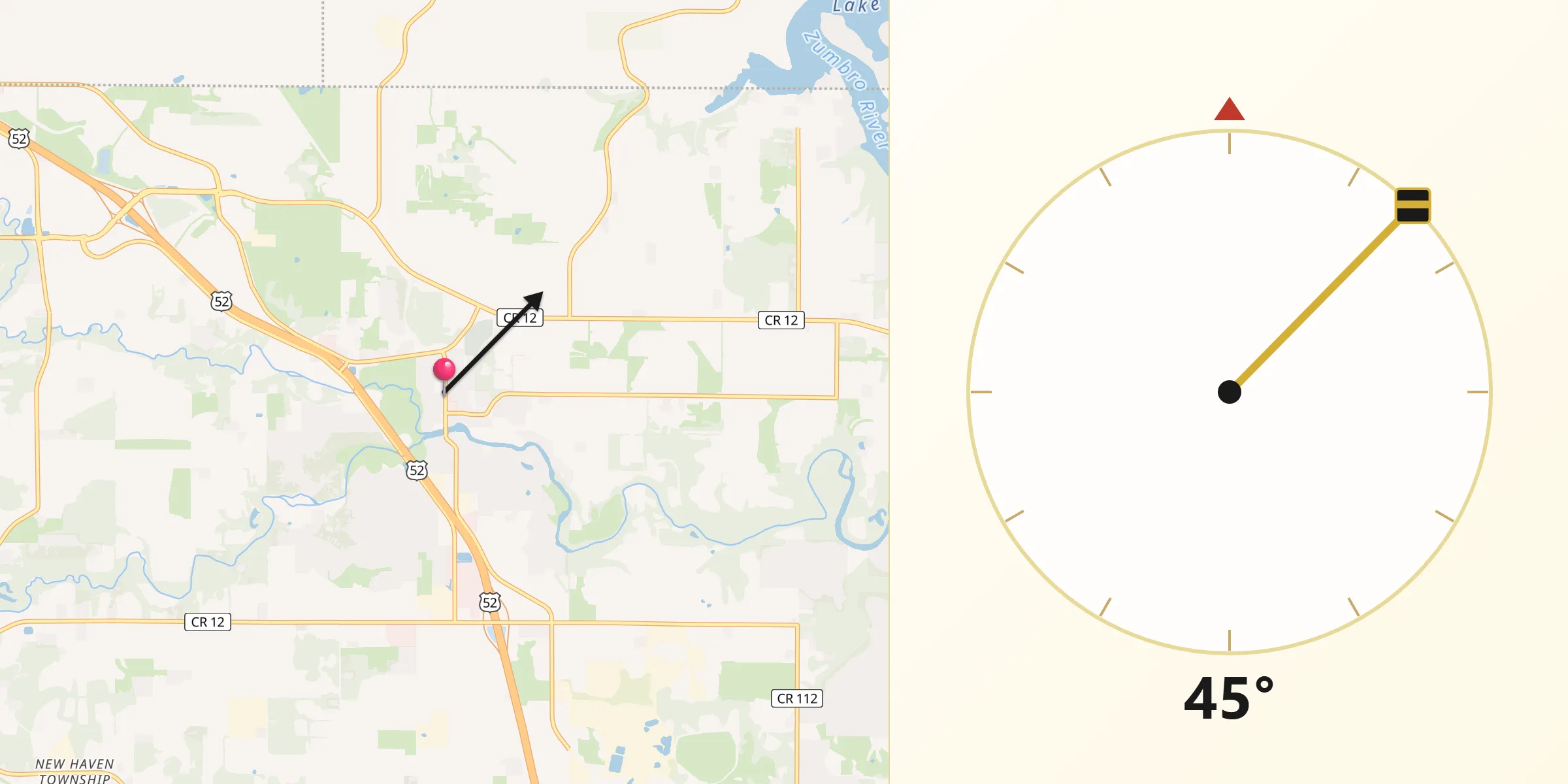 Qibla Direction from Oronoco