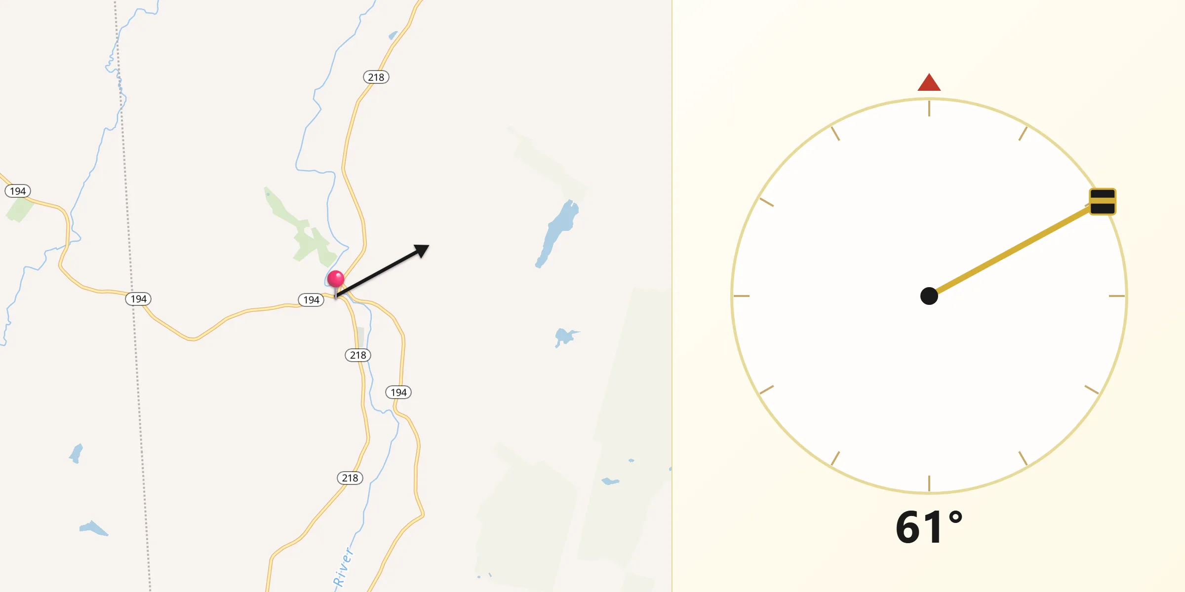 Qibla Direction from Whitefield