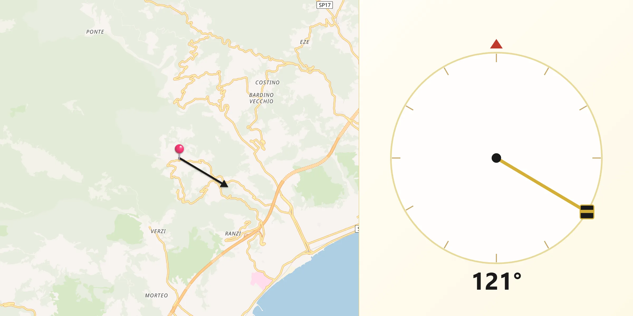 Direzione della Qibla da San Lorenzo