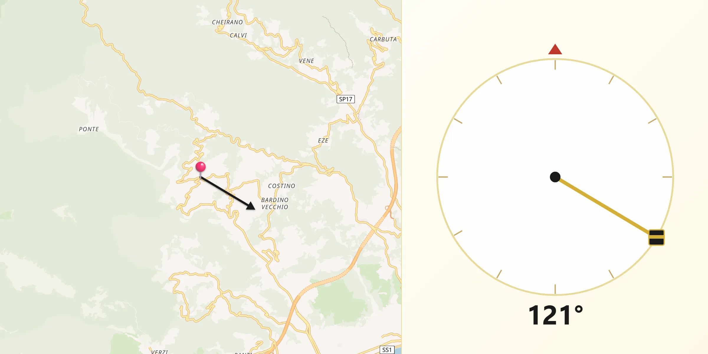 Direzione della Qibla da Magliolo