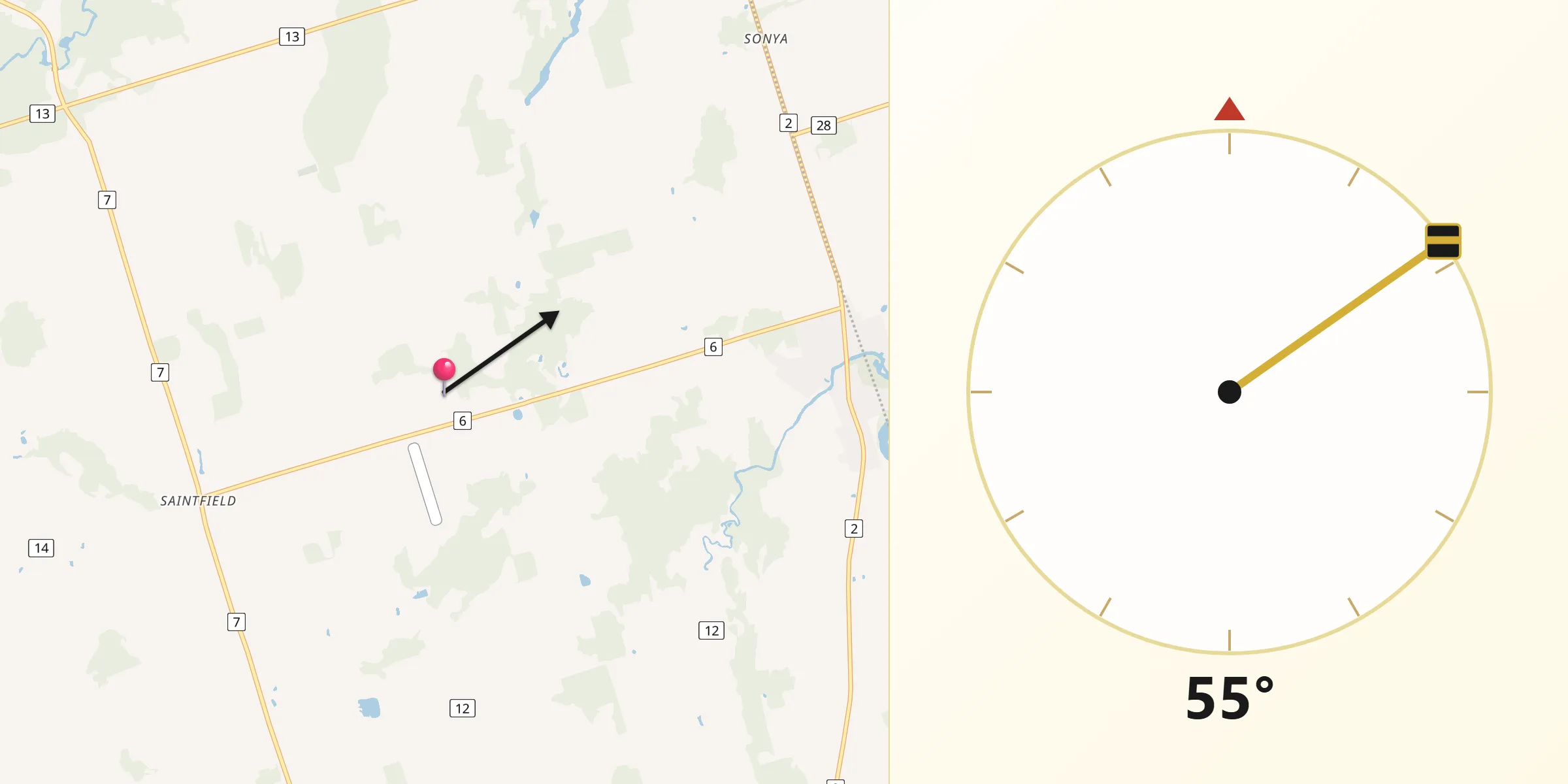 Qibla Direction from Durham