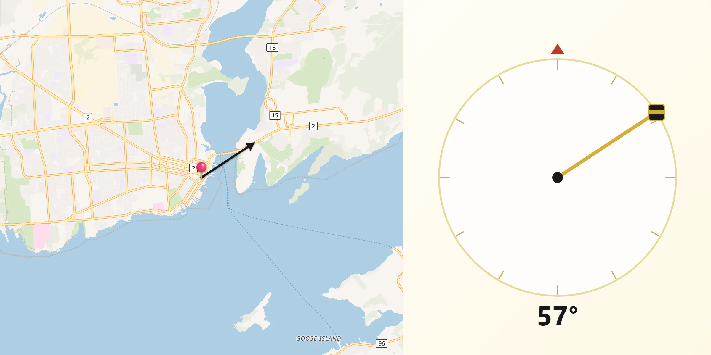Qibla Direction from Kingston