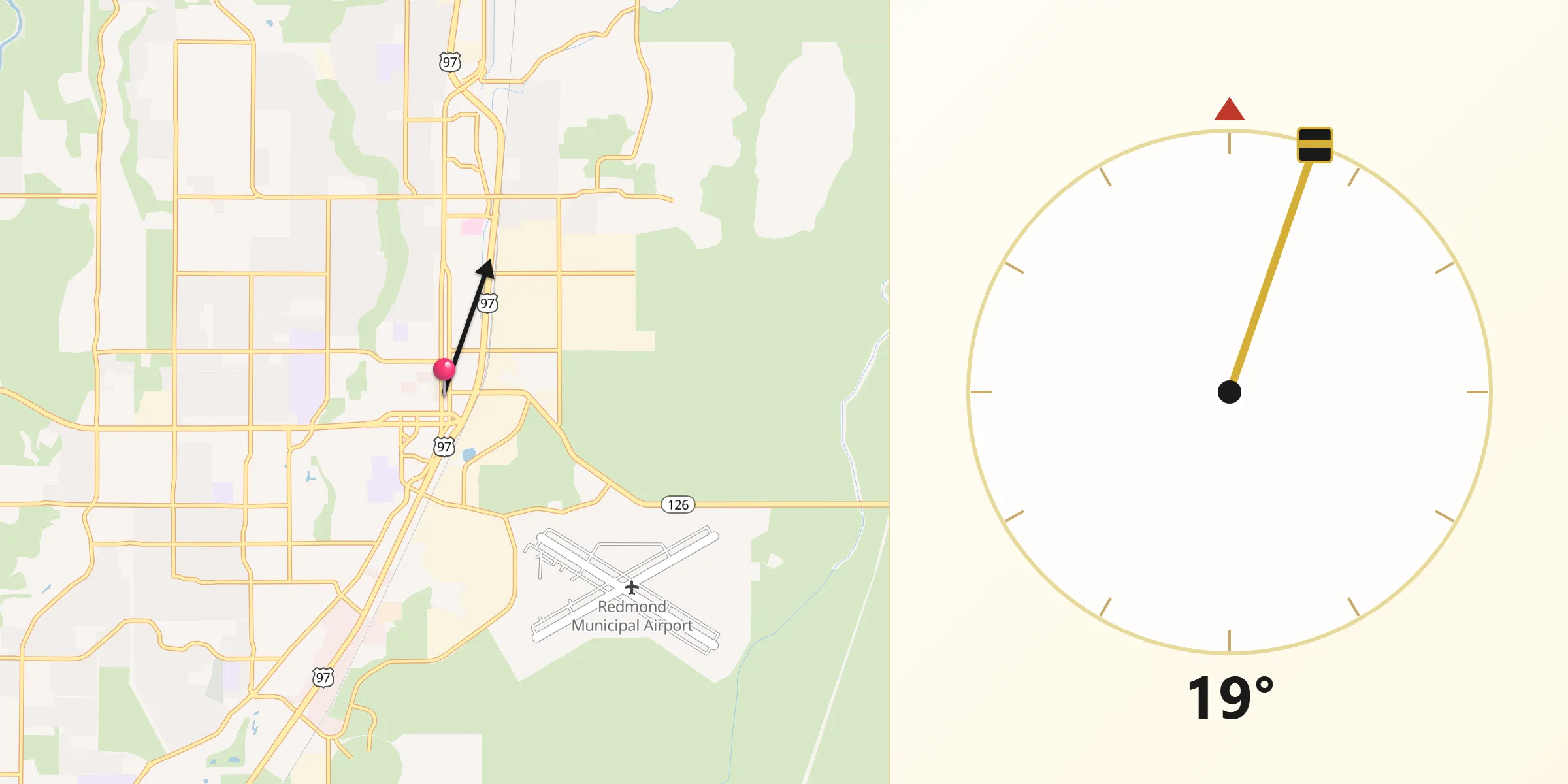 Qibla Direction from Redmond