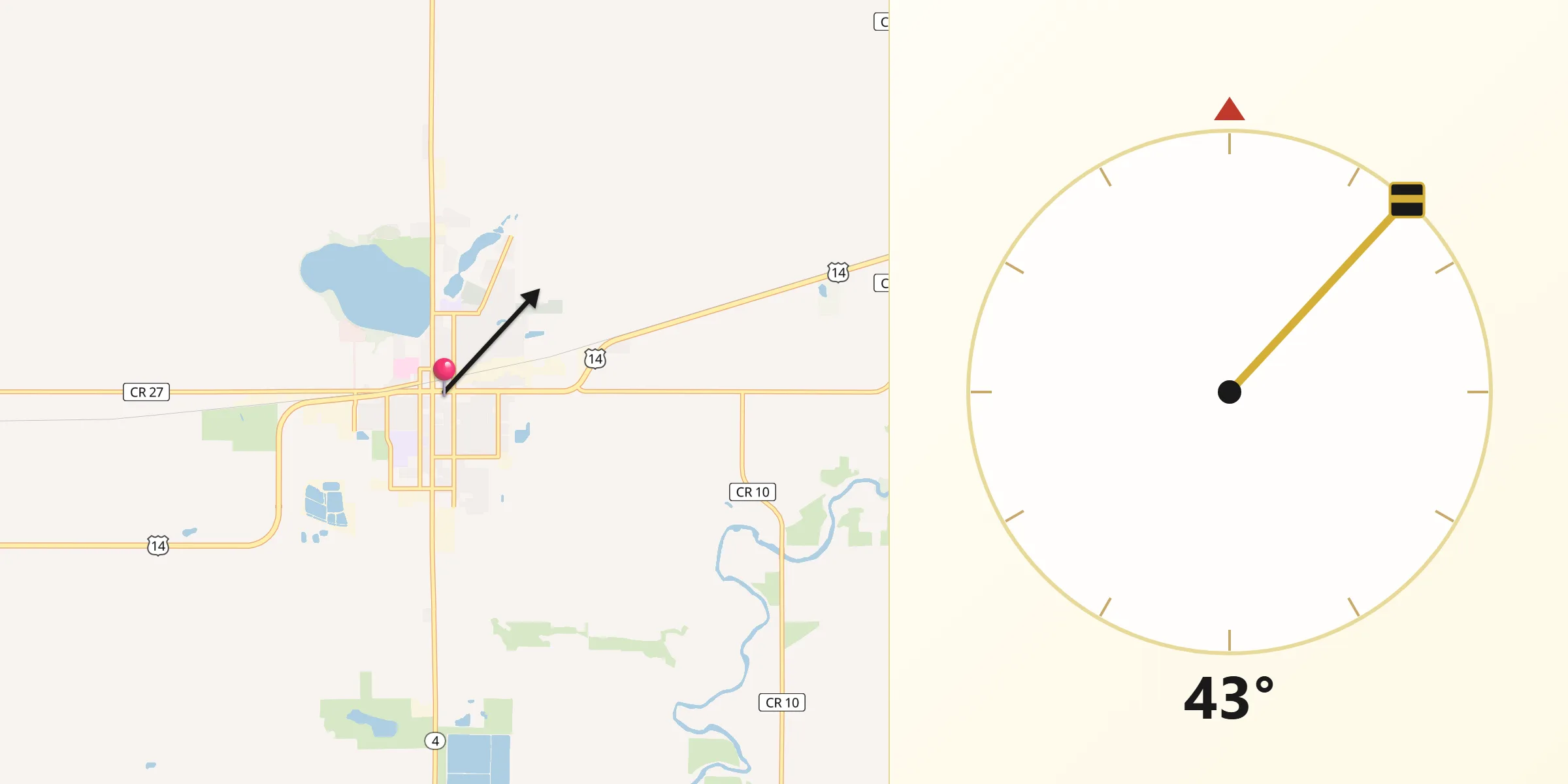 Qibla Direction from Sleepy Eye