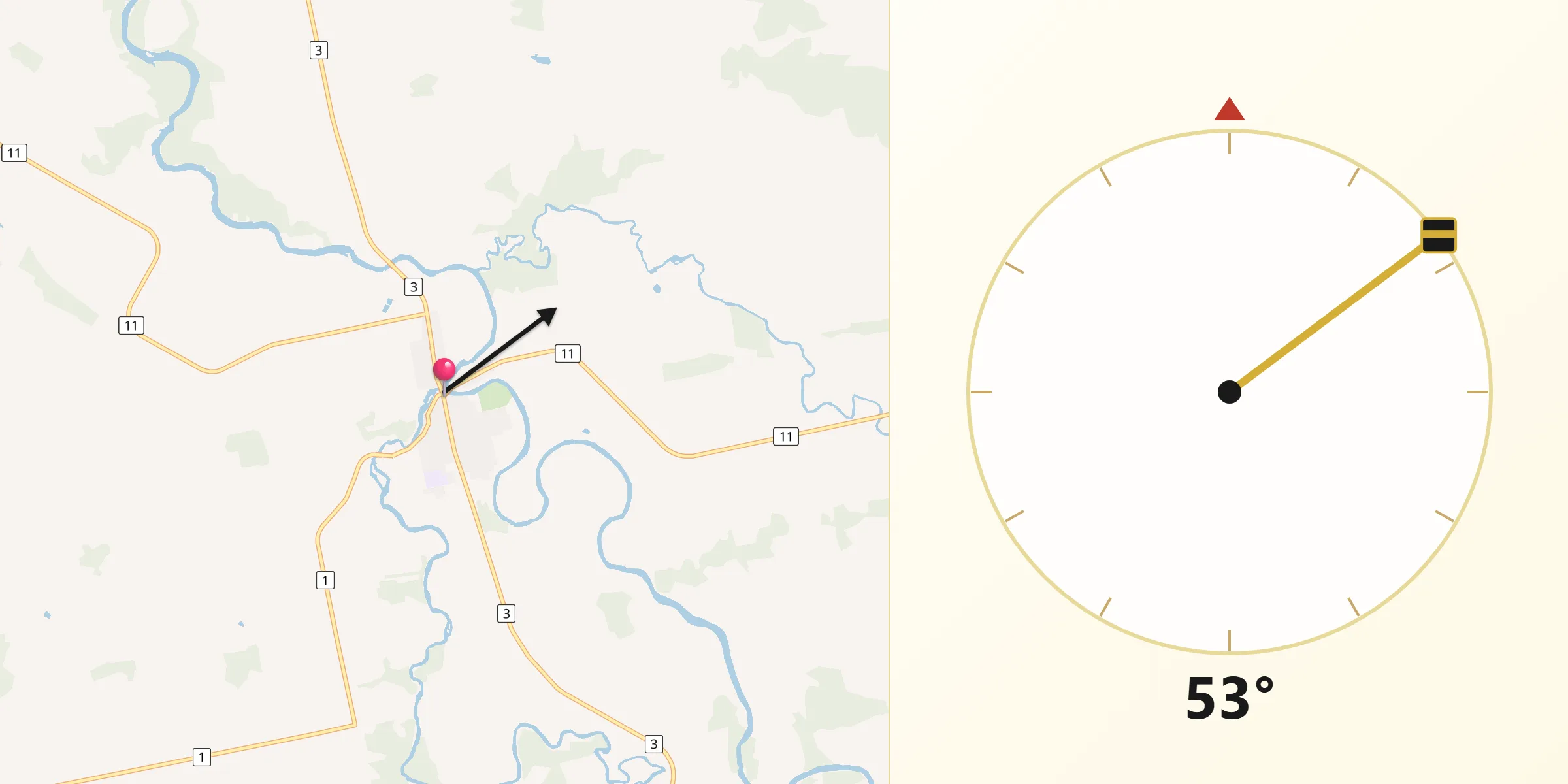 Qibla Direction from Paisley
