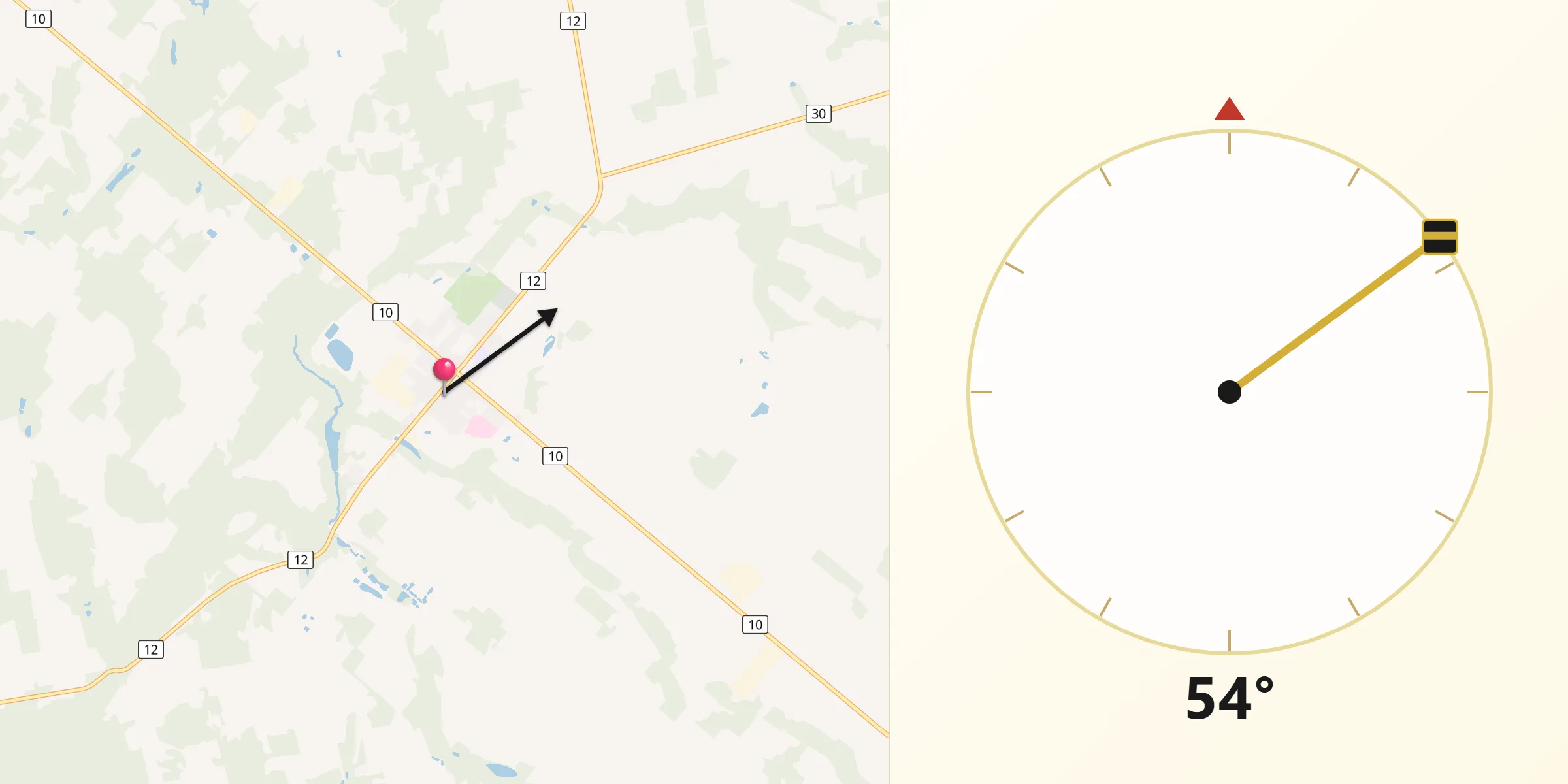 Qibla Direction from Markdale
