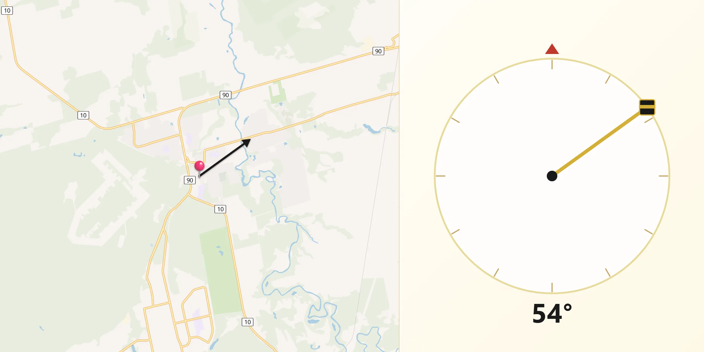 Qibla Direction from Angus