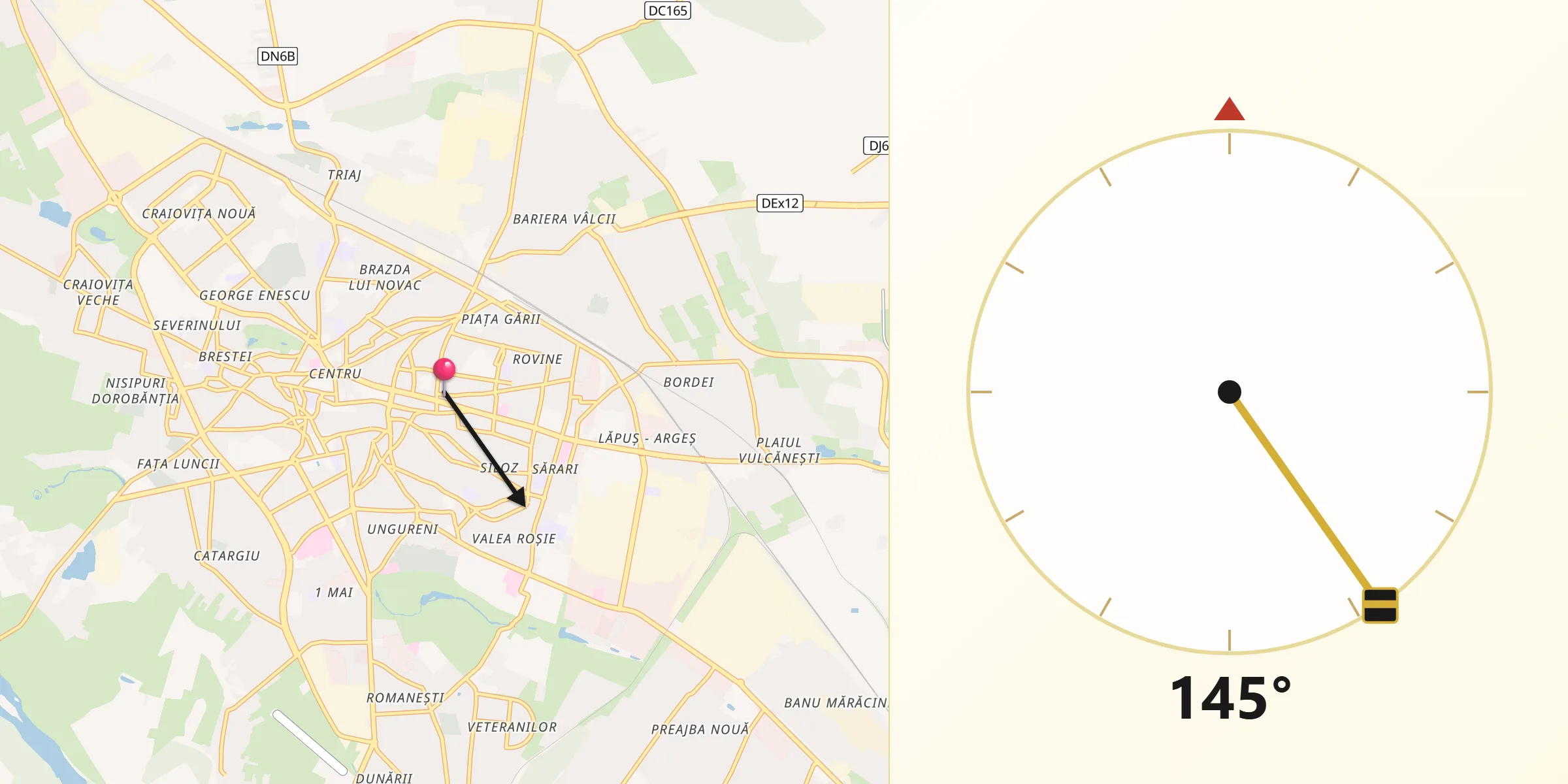 Direcția Qibla din Municipiul Craiova