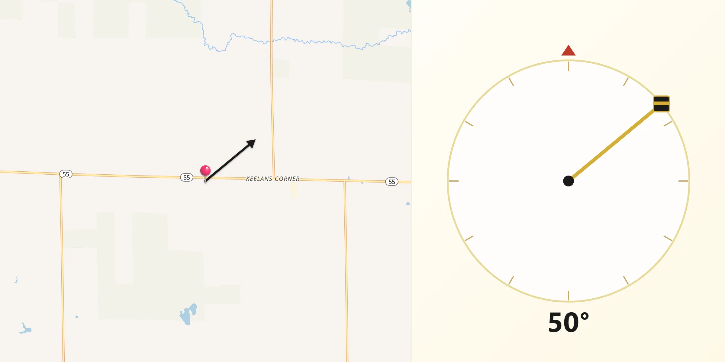Qibla Direction from Missaukee