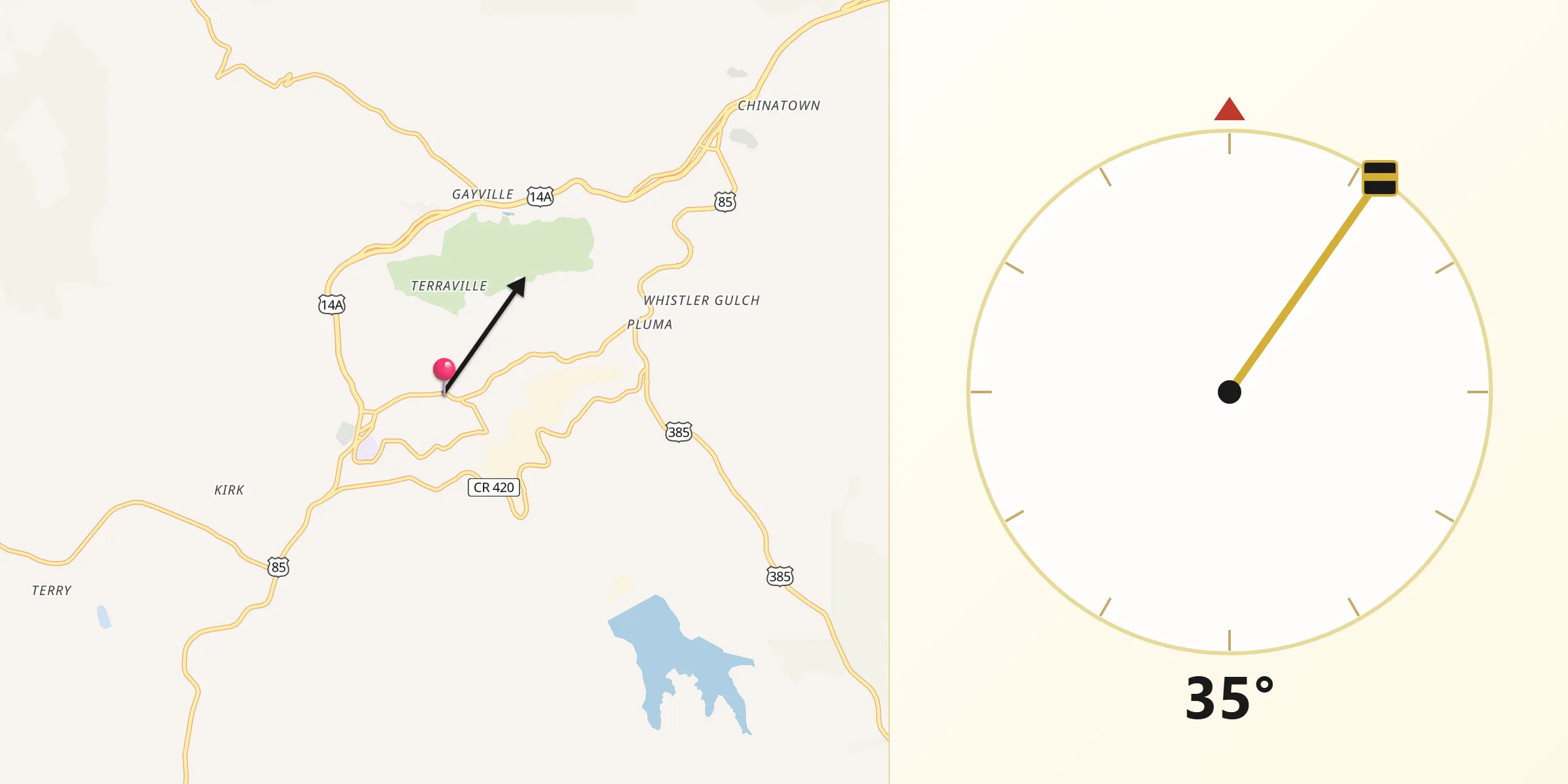Qibla Direction from Lead