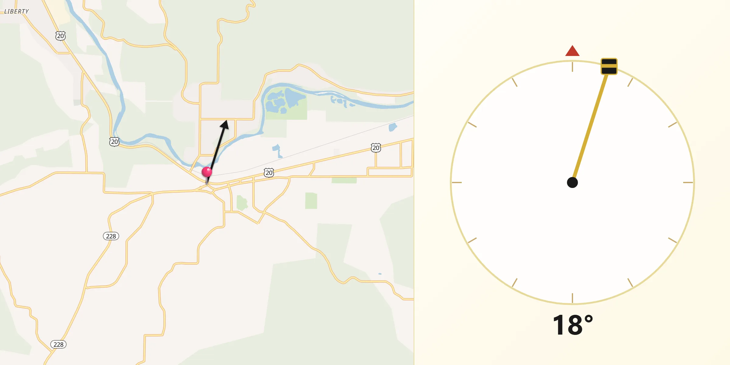 Qibla Direction from Sweet Home
