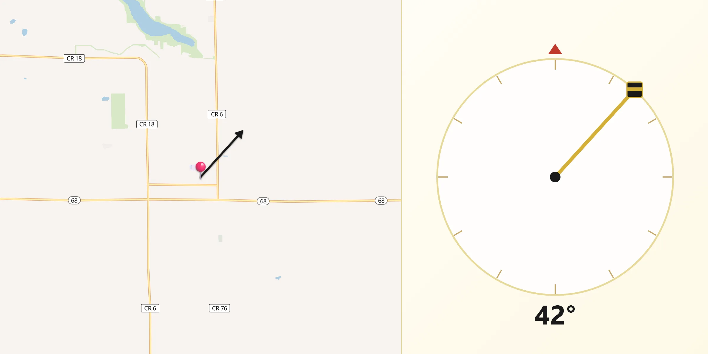 Qibla Direction from Redwood