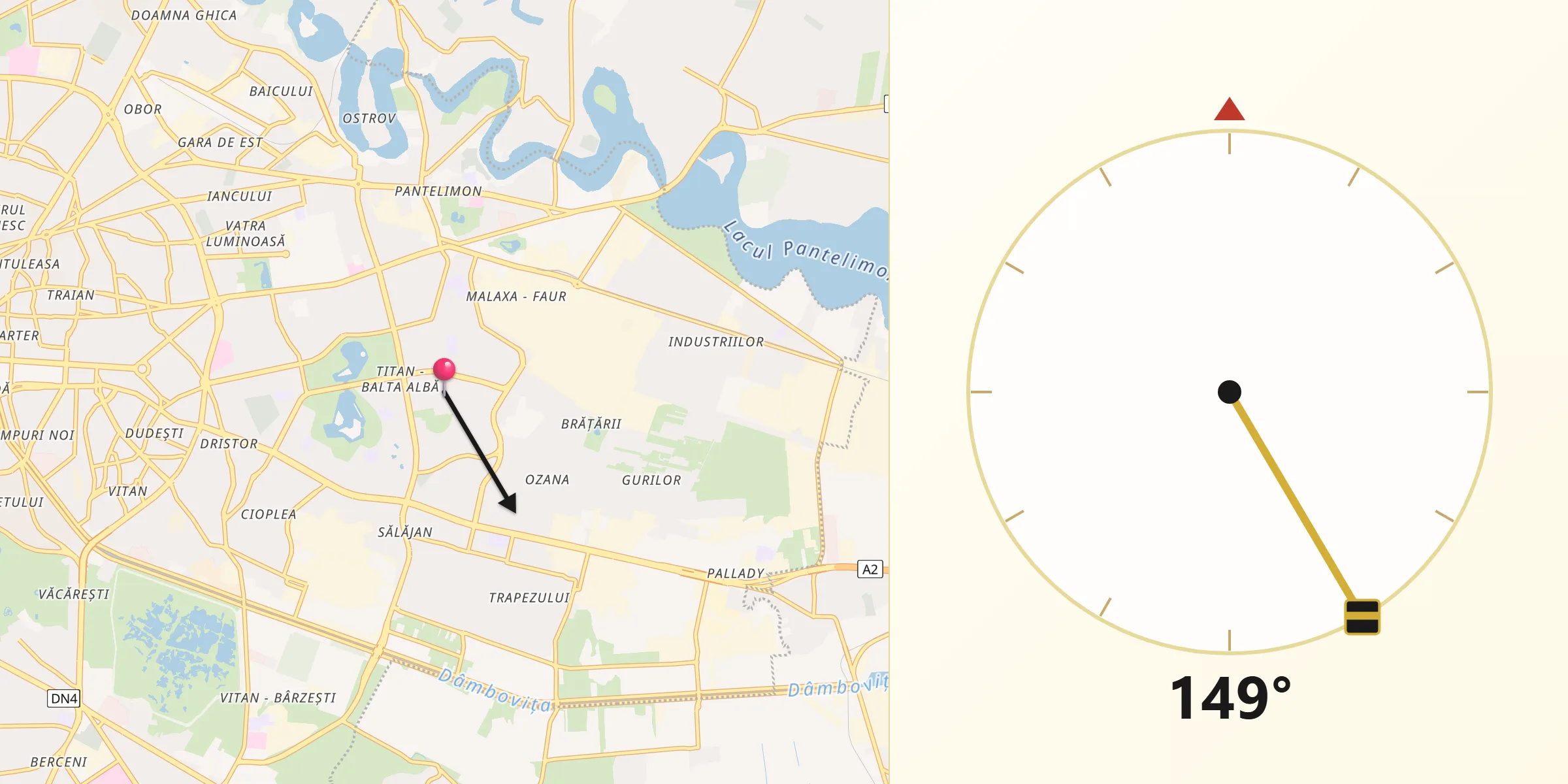 Direction vers la Qibla depuis Sector 3