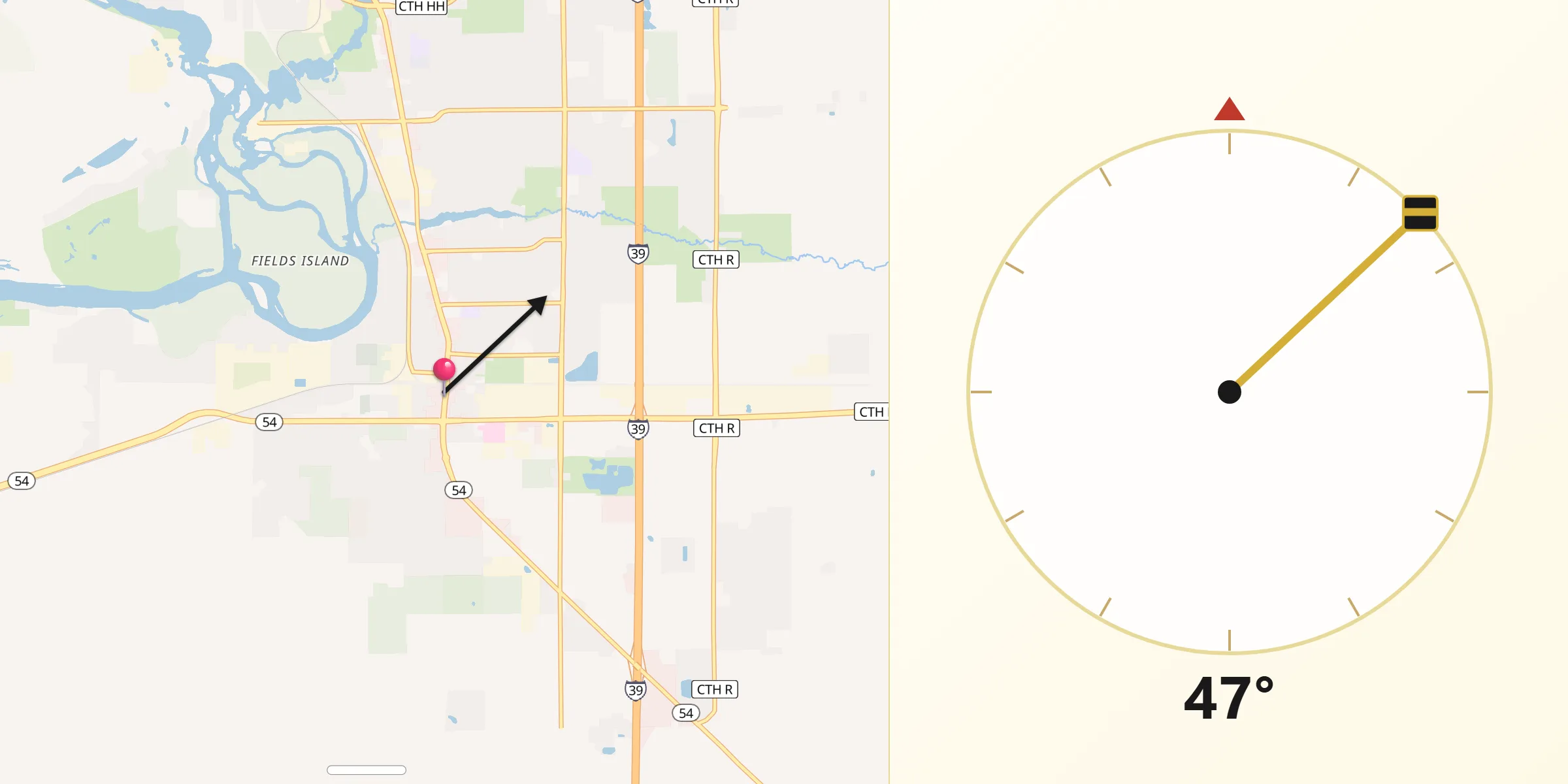 Qibla Direction from Plover