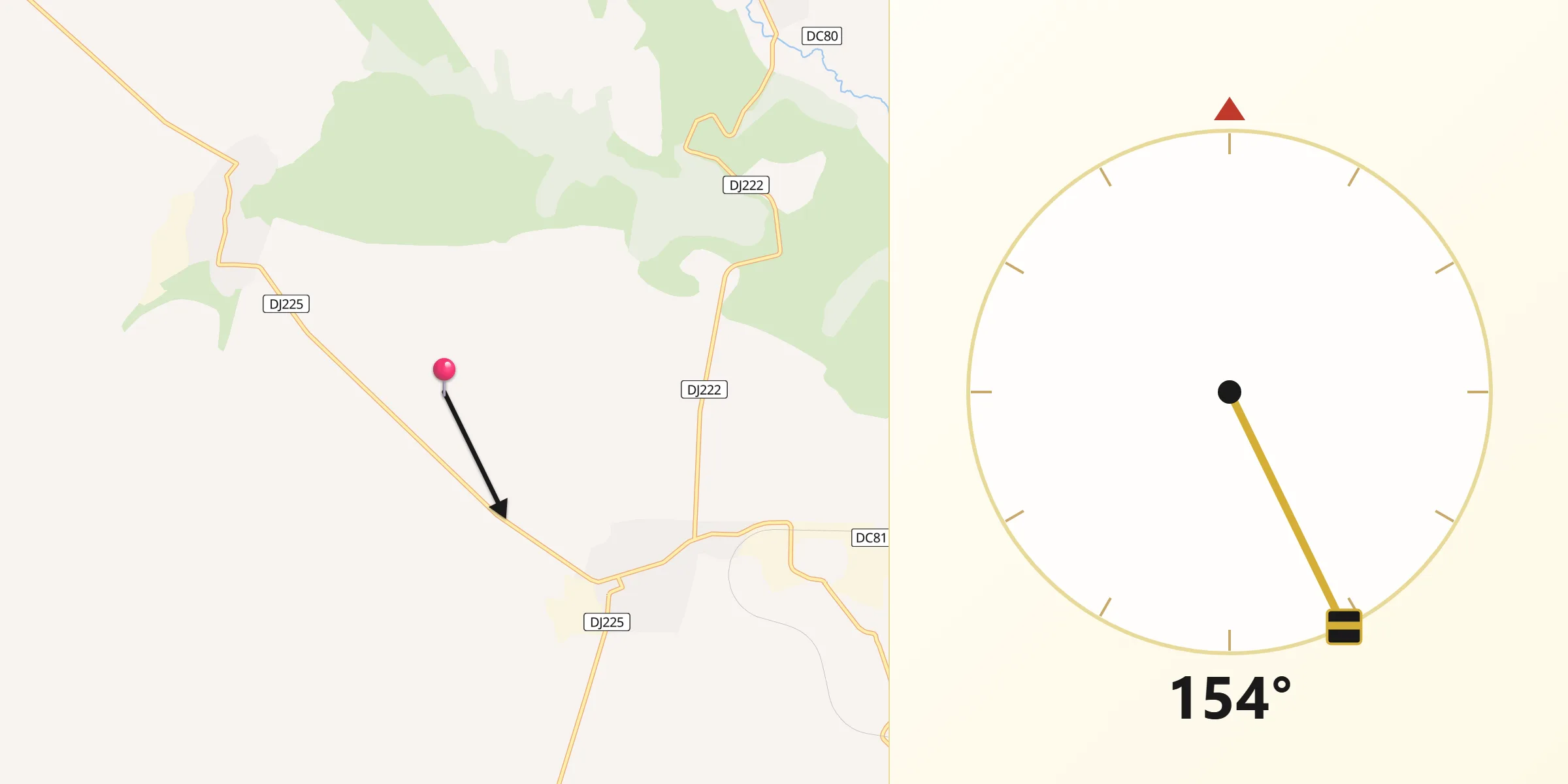 Direcția Qibla din Comuna Târguşor