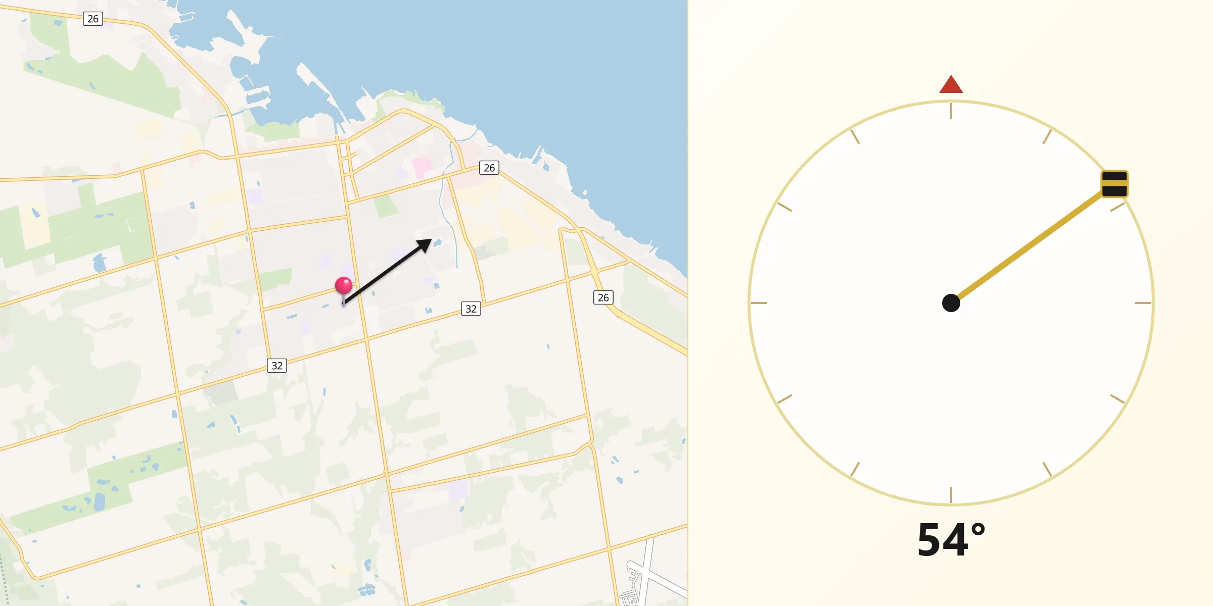 Qibla Direction from Collingwood