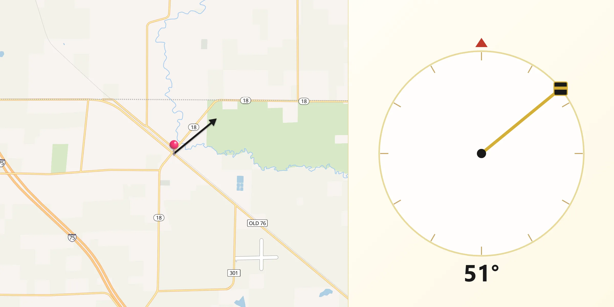 Qibla Direction from Roscommon