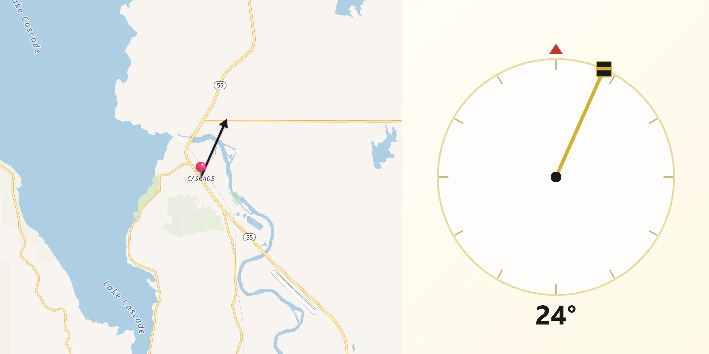 Qibla Direction from Cascade