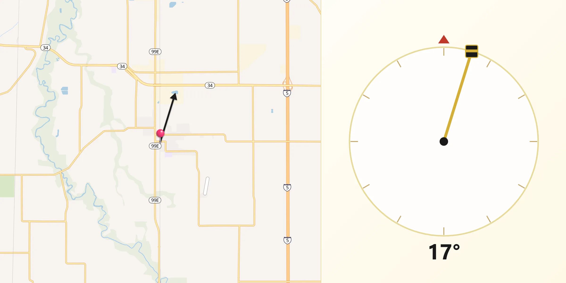 Qibla Direction from Tangent