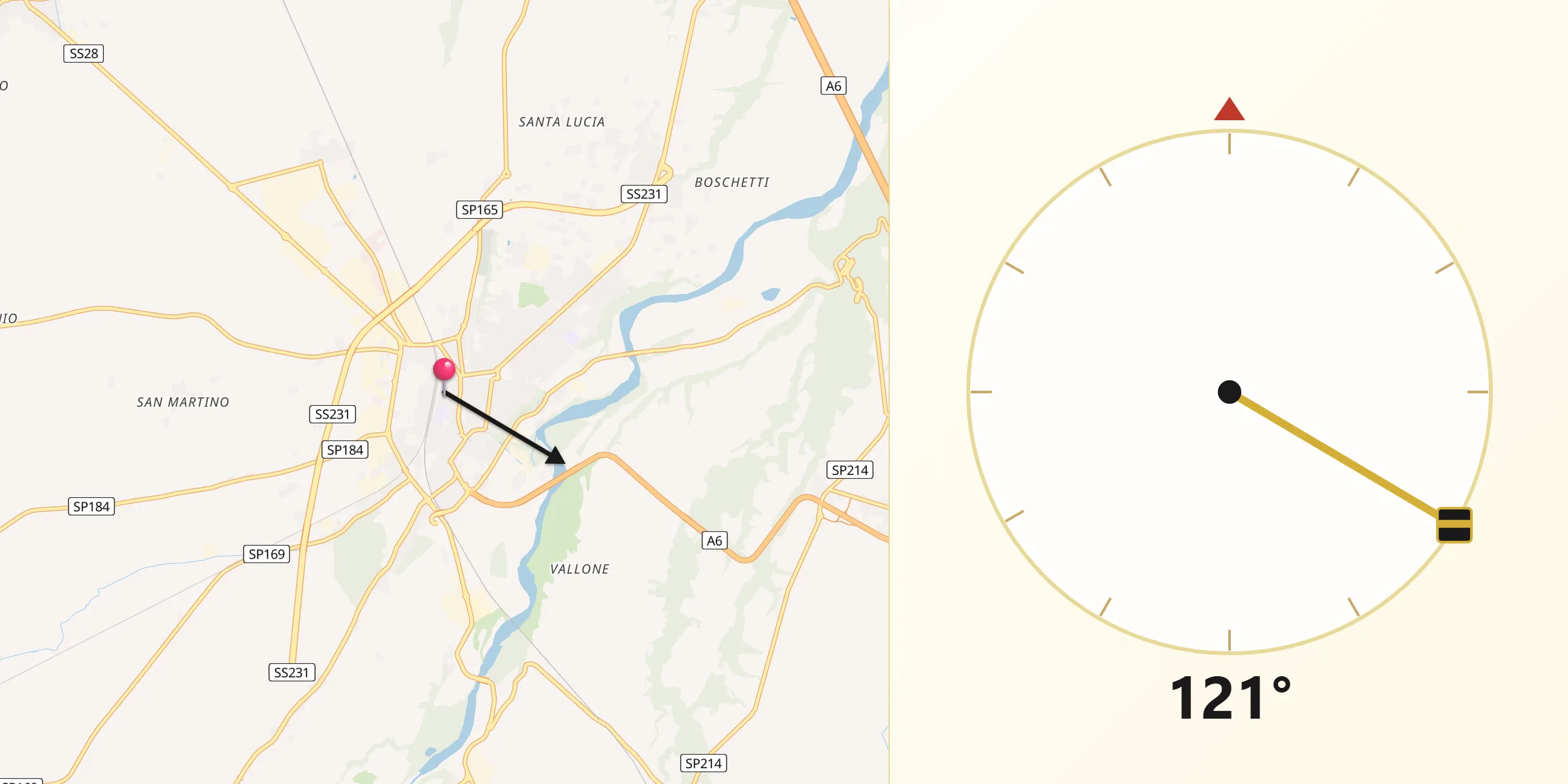 Direzione della Qibla da Fossano