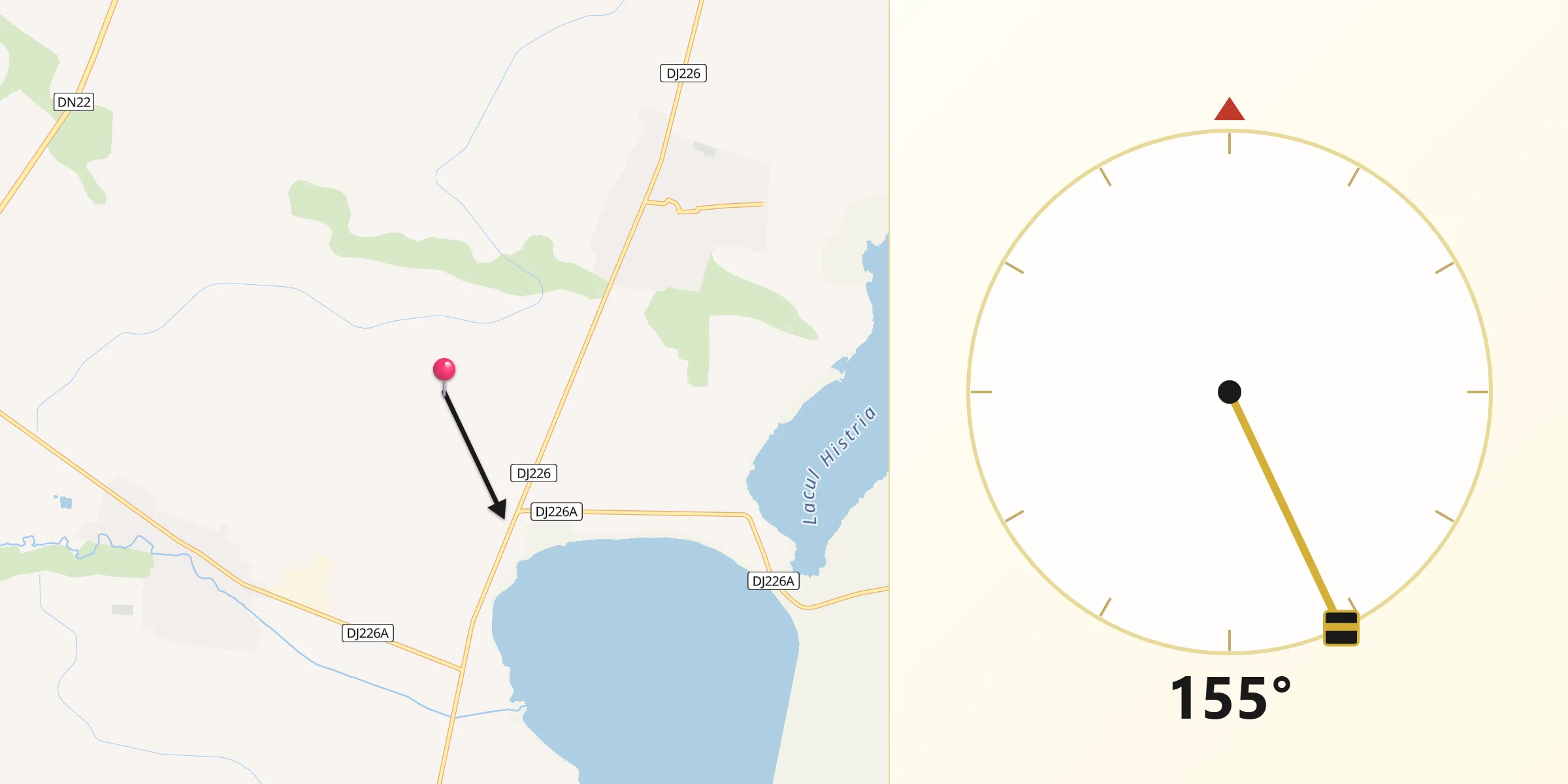 Direcția Qibla din Comuna Istria