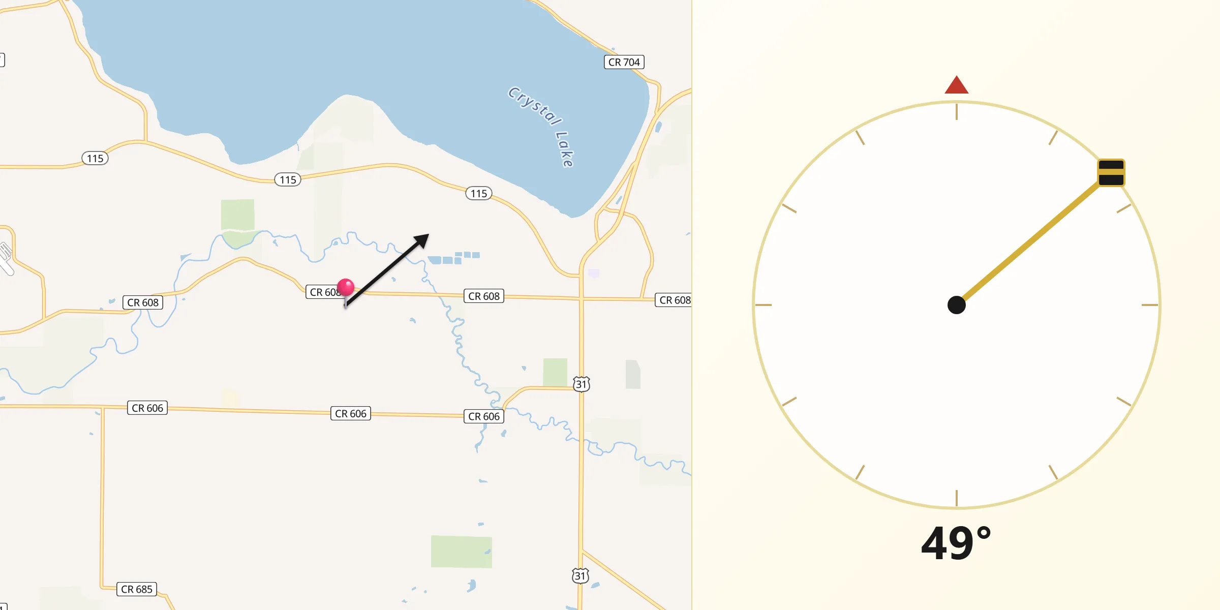 Qibla Direction from Benzie
