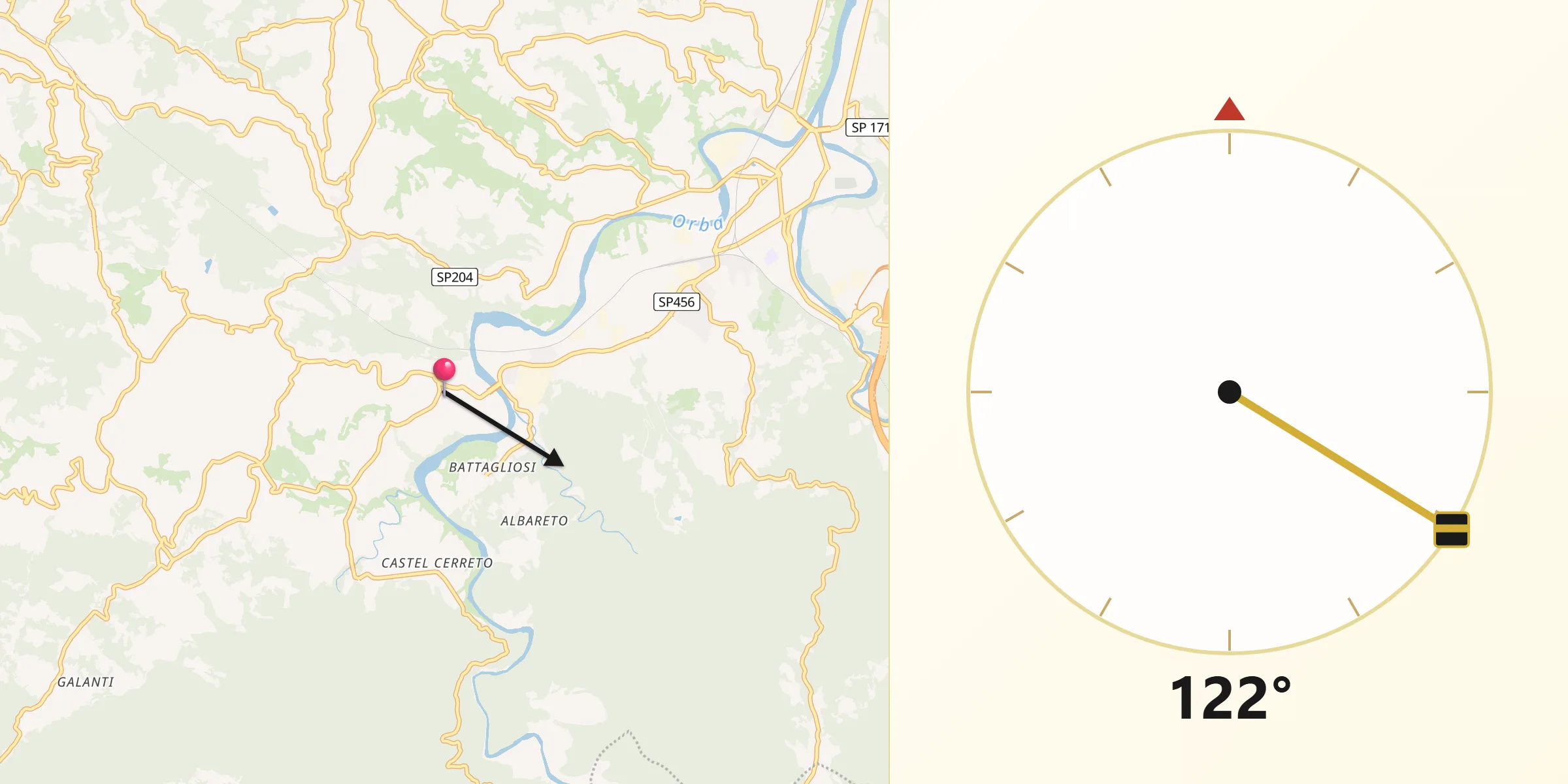 Direzione della Qibla da Molare