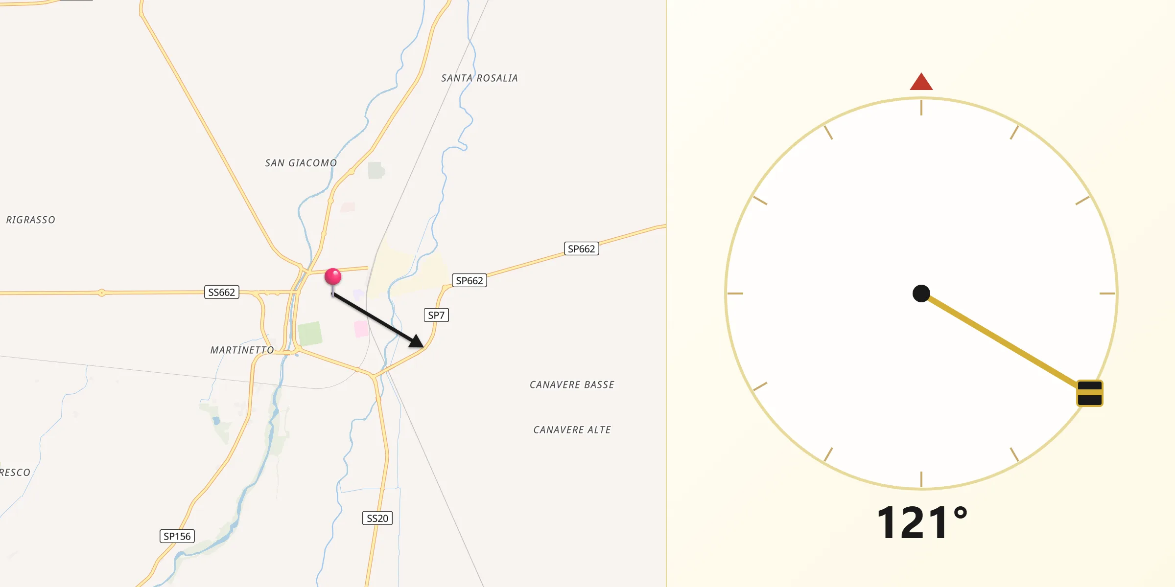 Direzione della Qibla da Savigliano