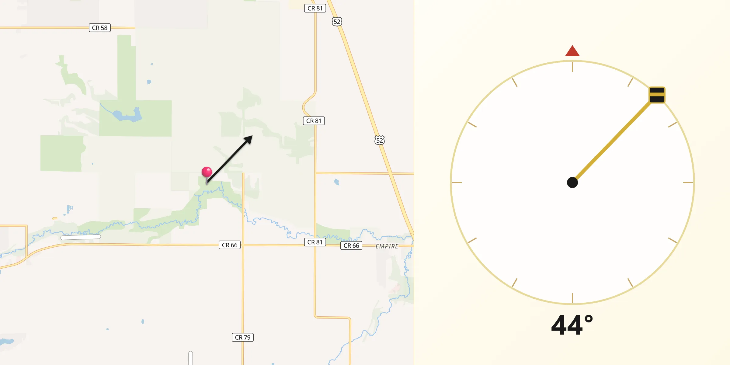 Qibla Direction from Dakota