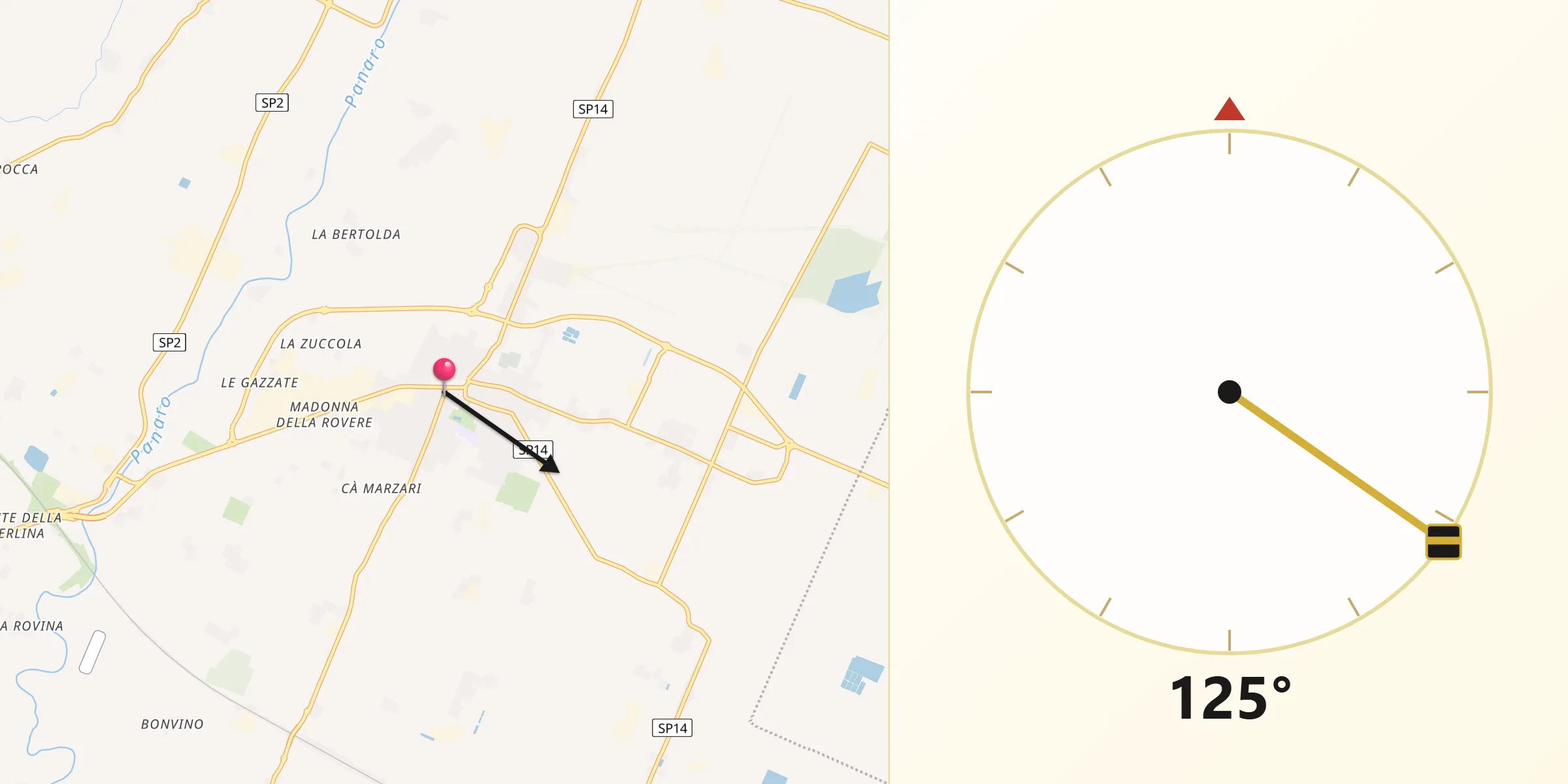 Direzione della Qibla da Nonantola