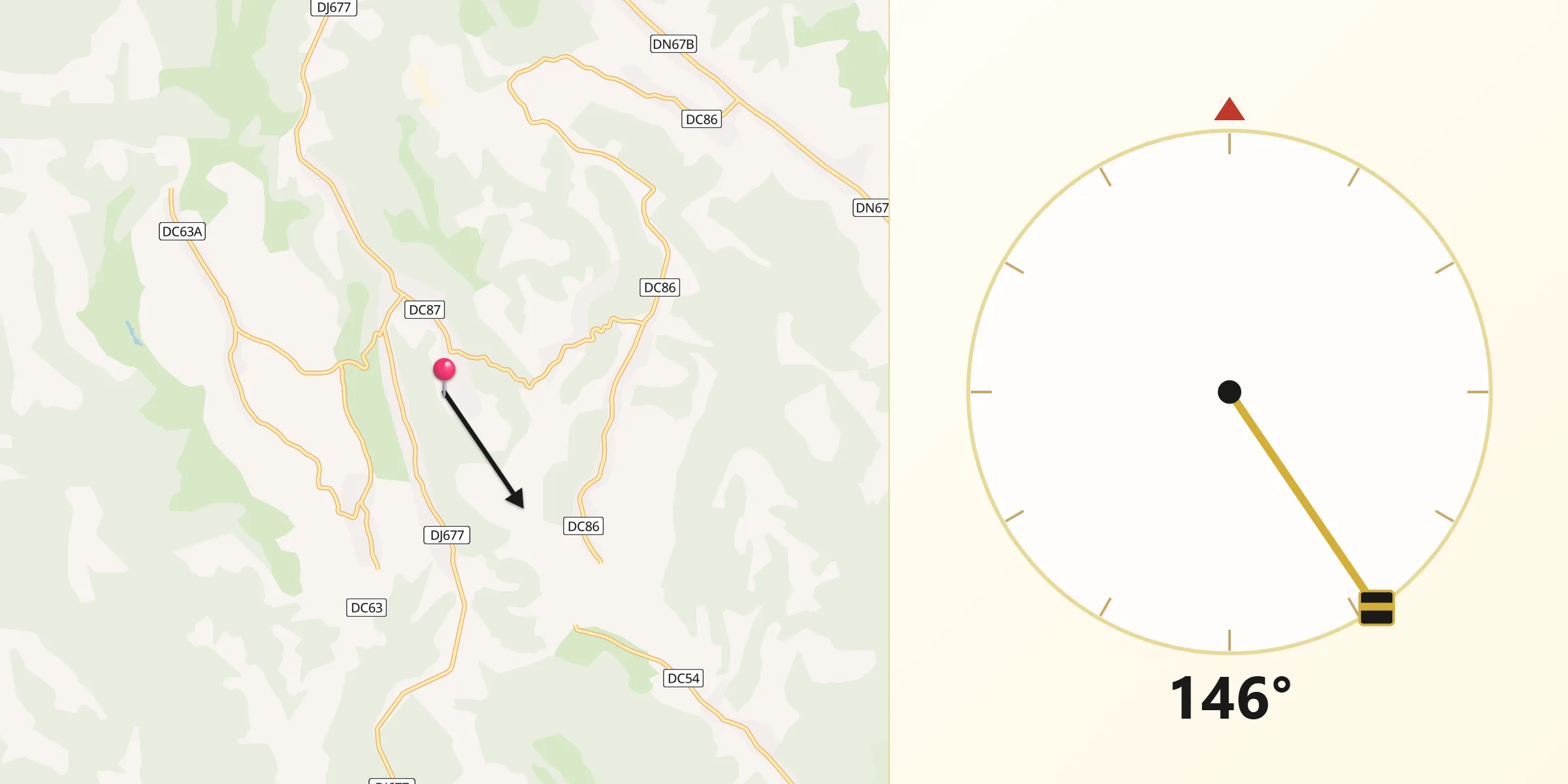 Direcția Qibla din Comuna Mădulari-Beica