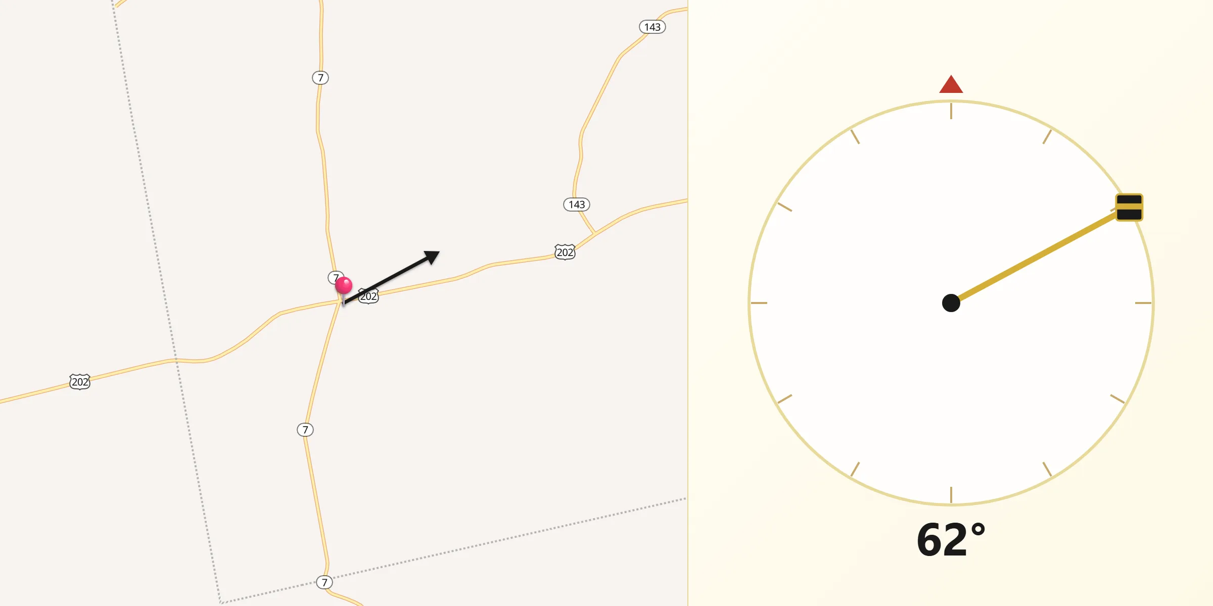 Qibla Direction from Dixmont