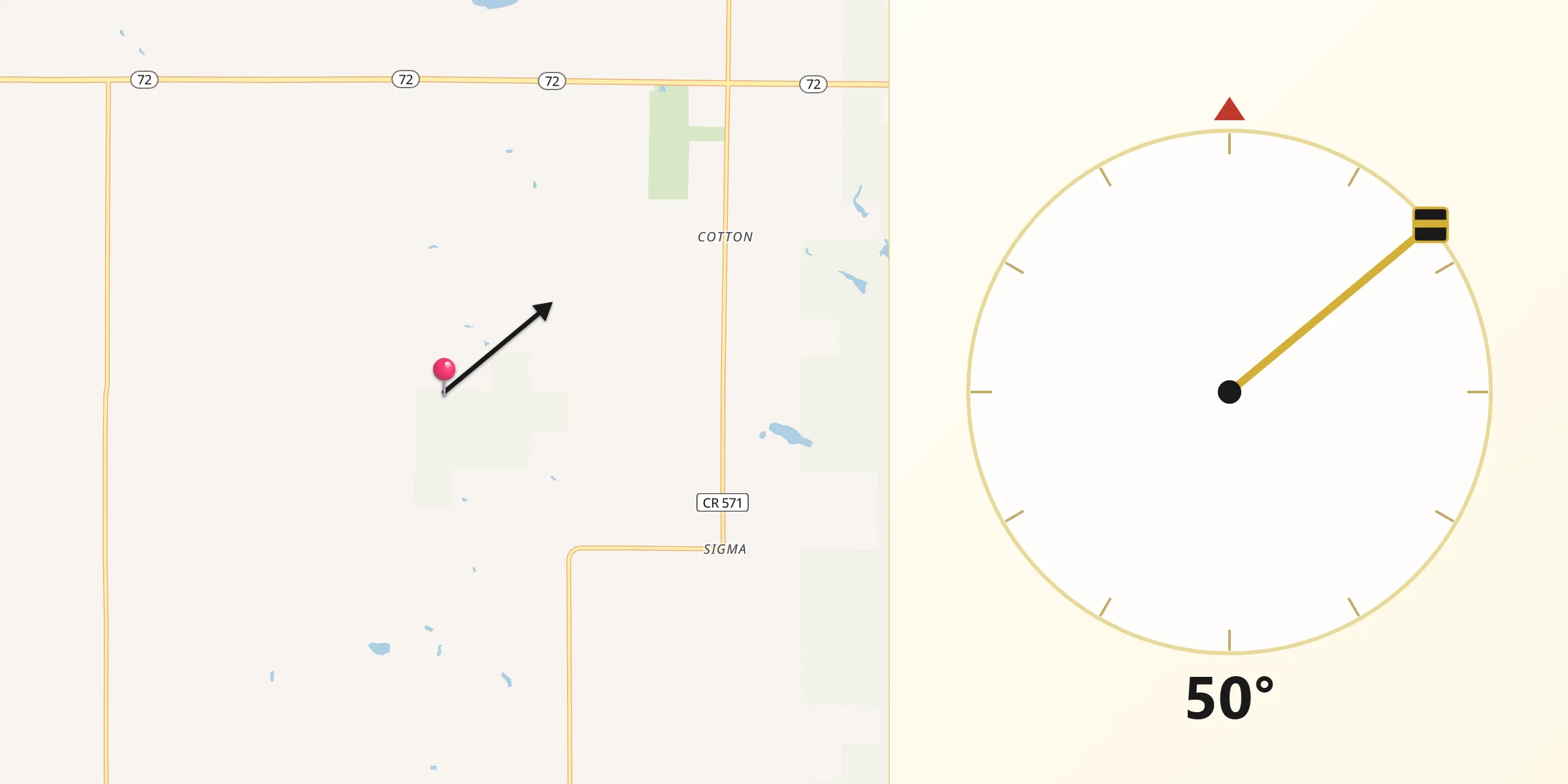 Qibla Direction from Kalkaska County
