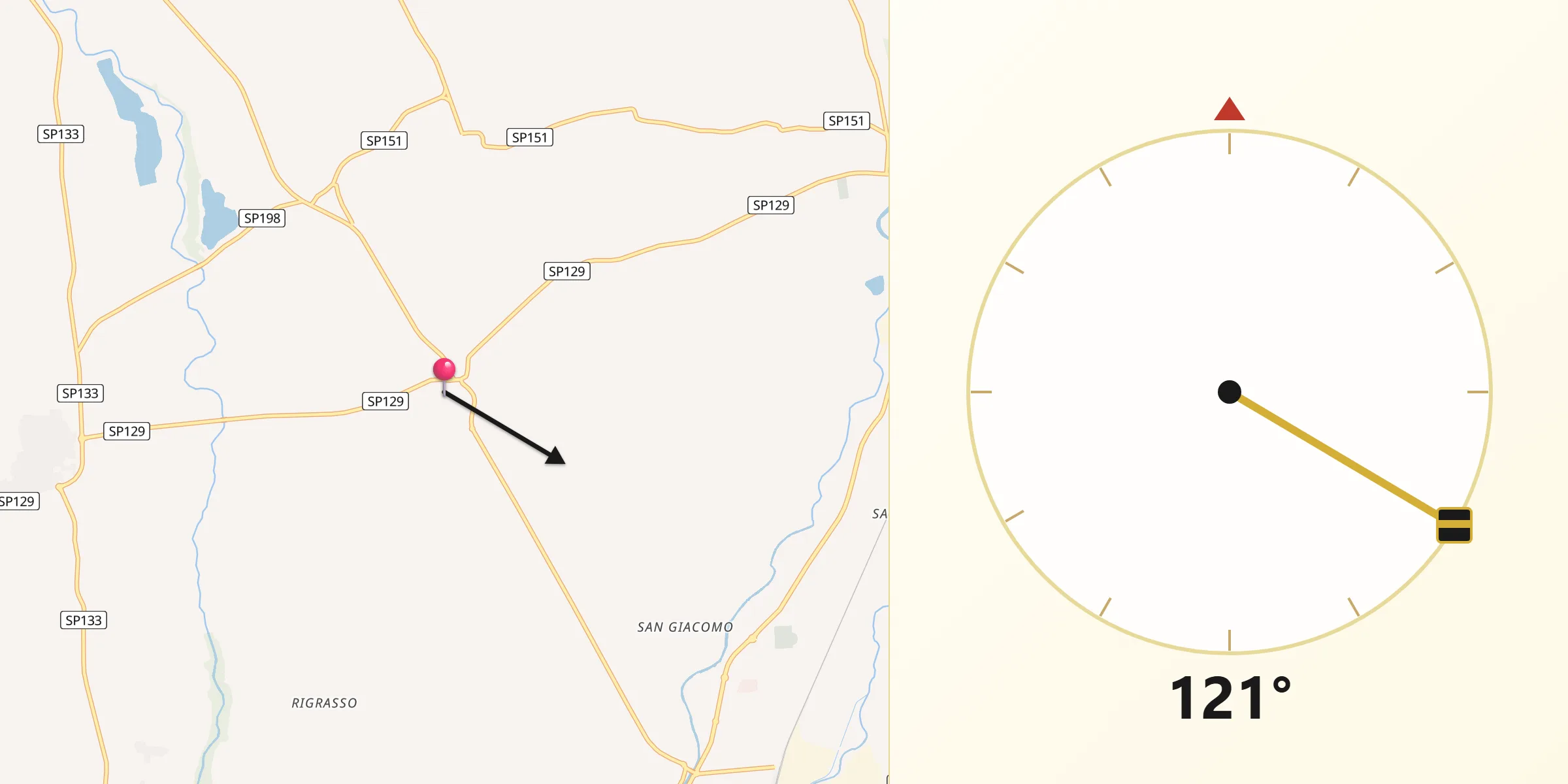Direzione della Qibla da Monasterolo di Savigliano