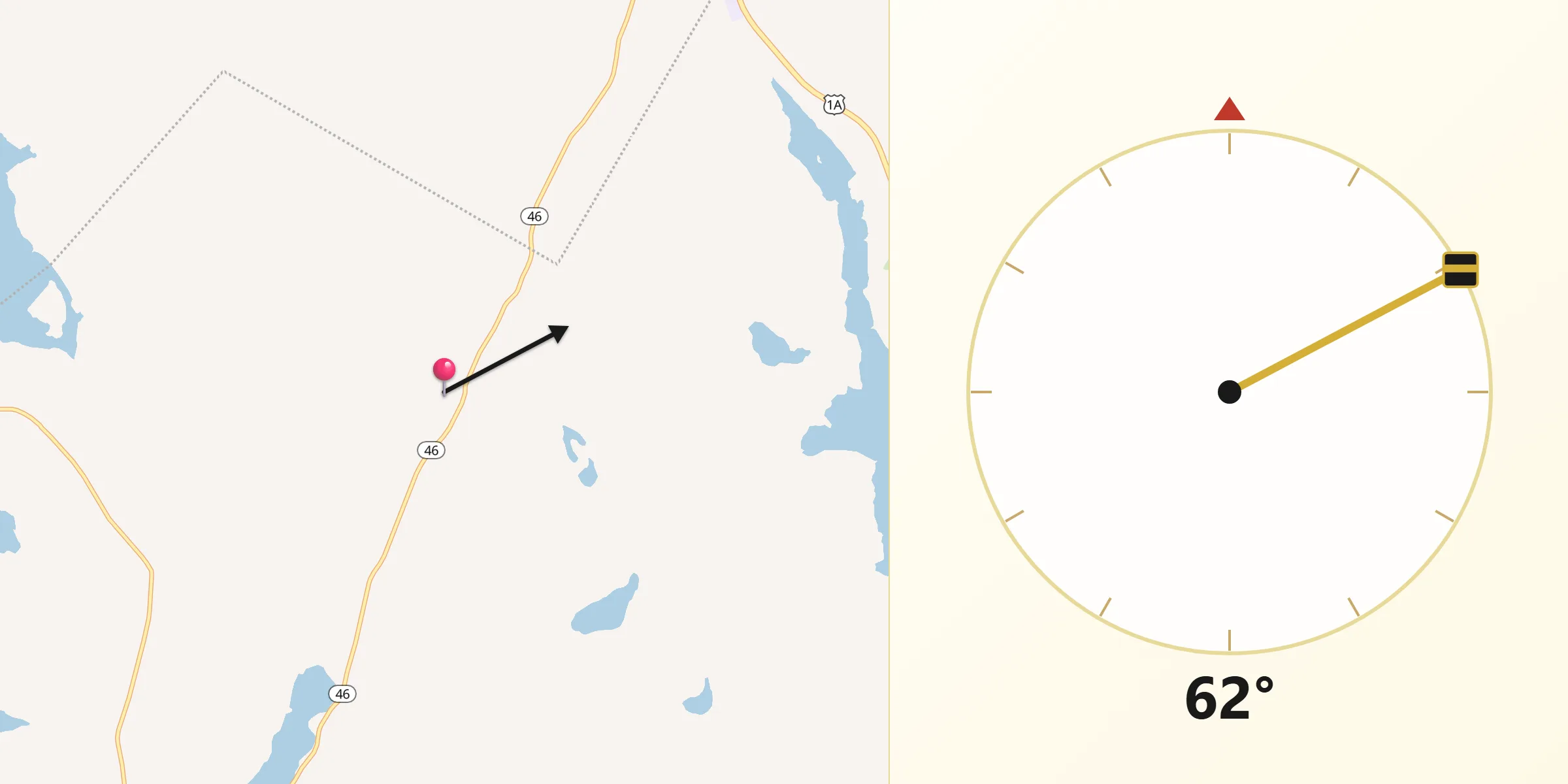 Qibla Direction from Dedham