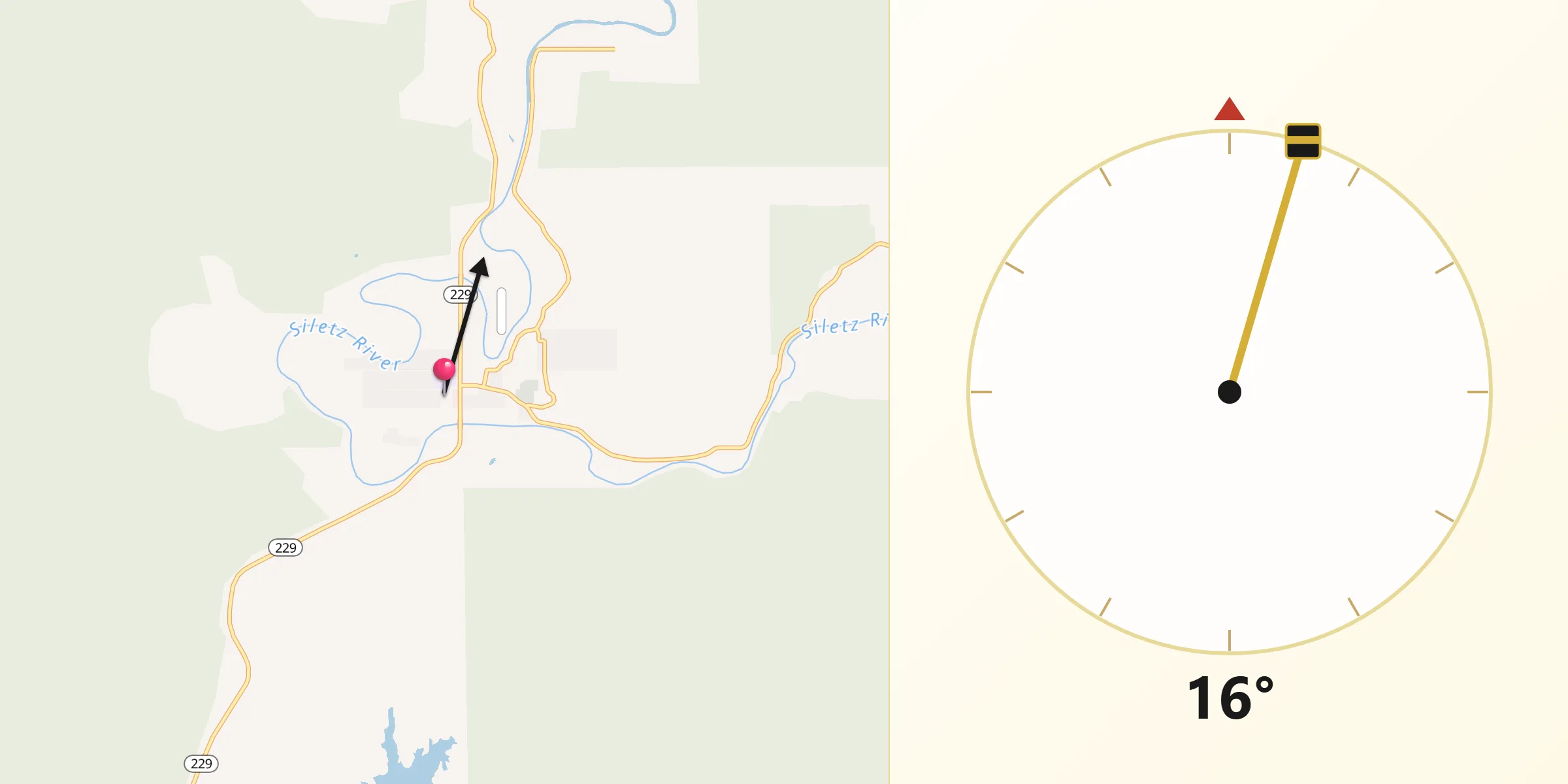 Qibla Direction from Siletz