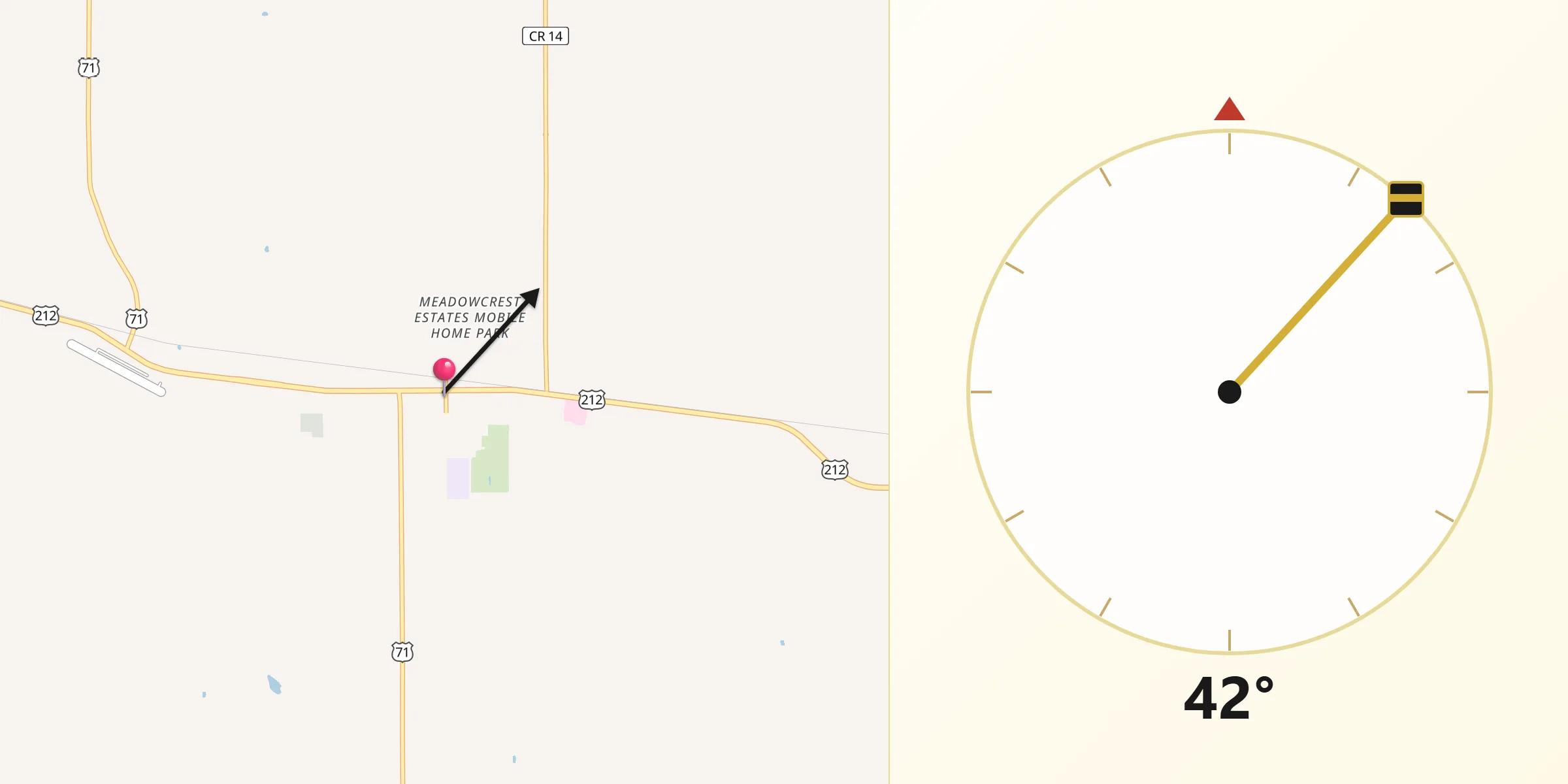 Qibla Direction from Olivia