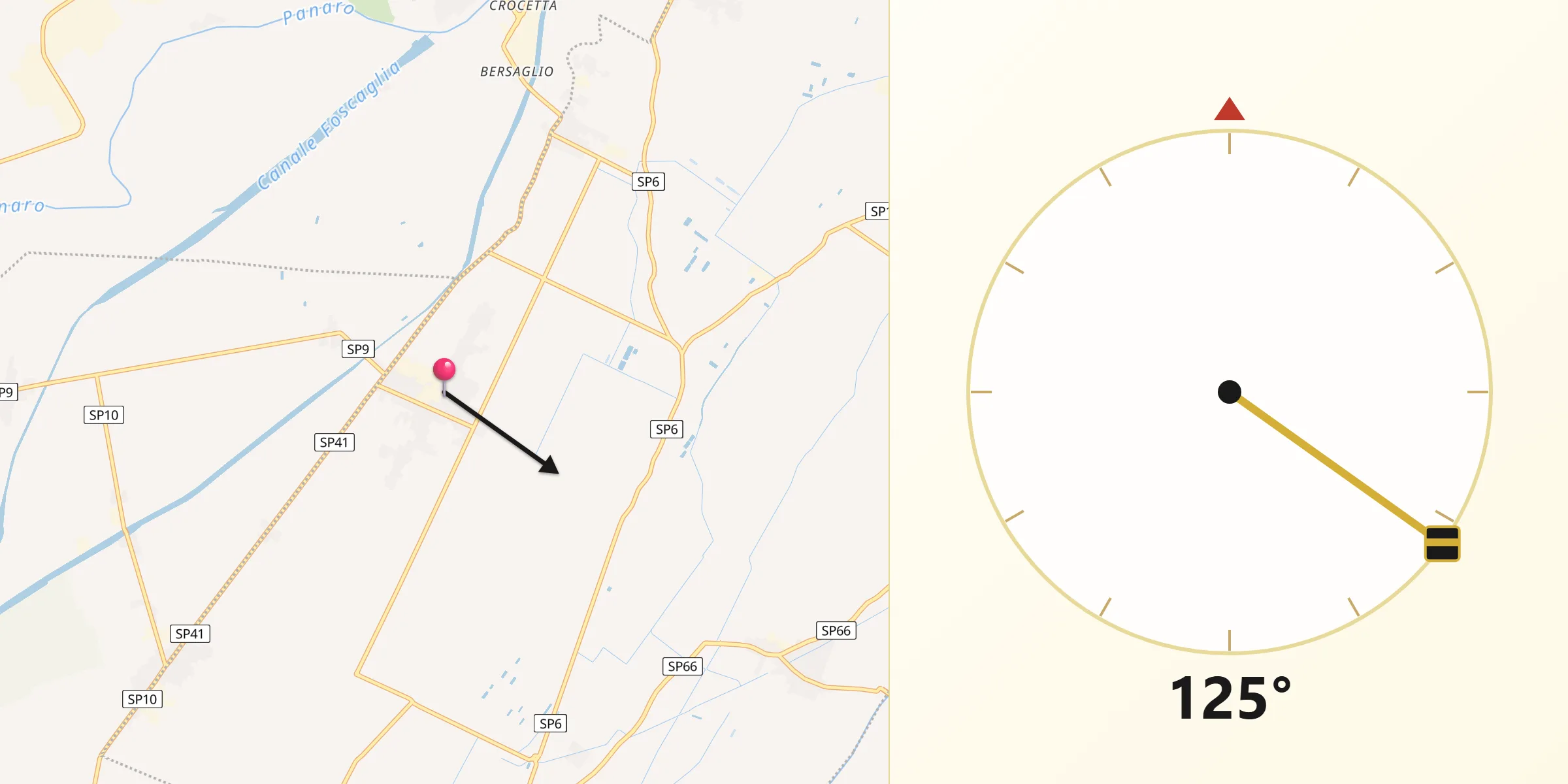 Direzione della Qibla da Dodici Morelli