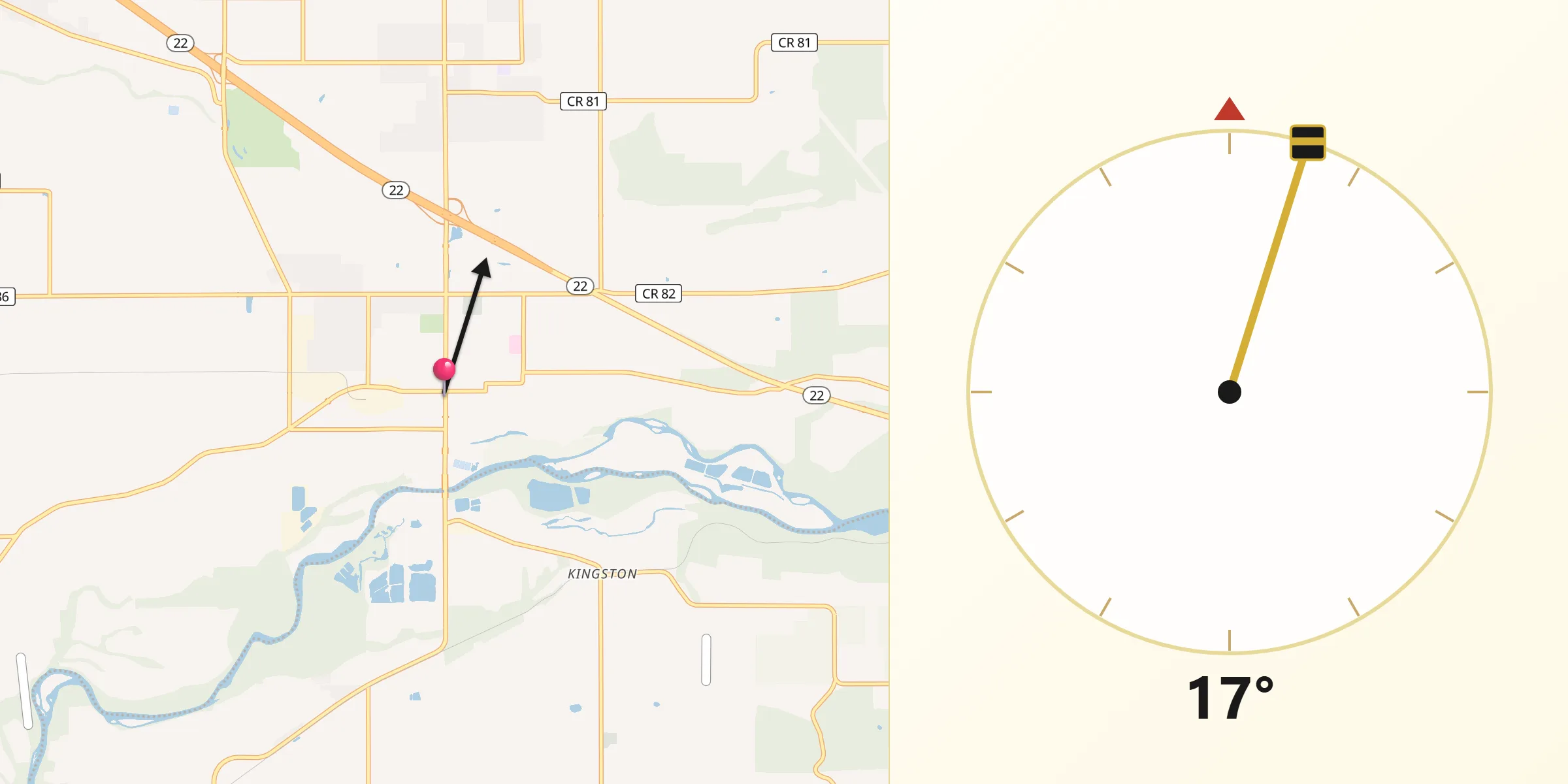 Qibla Direction from Stayton