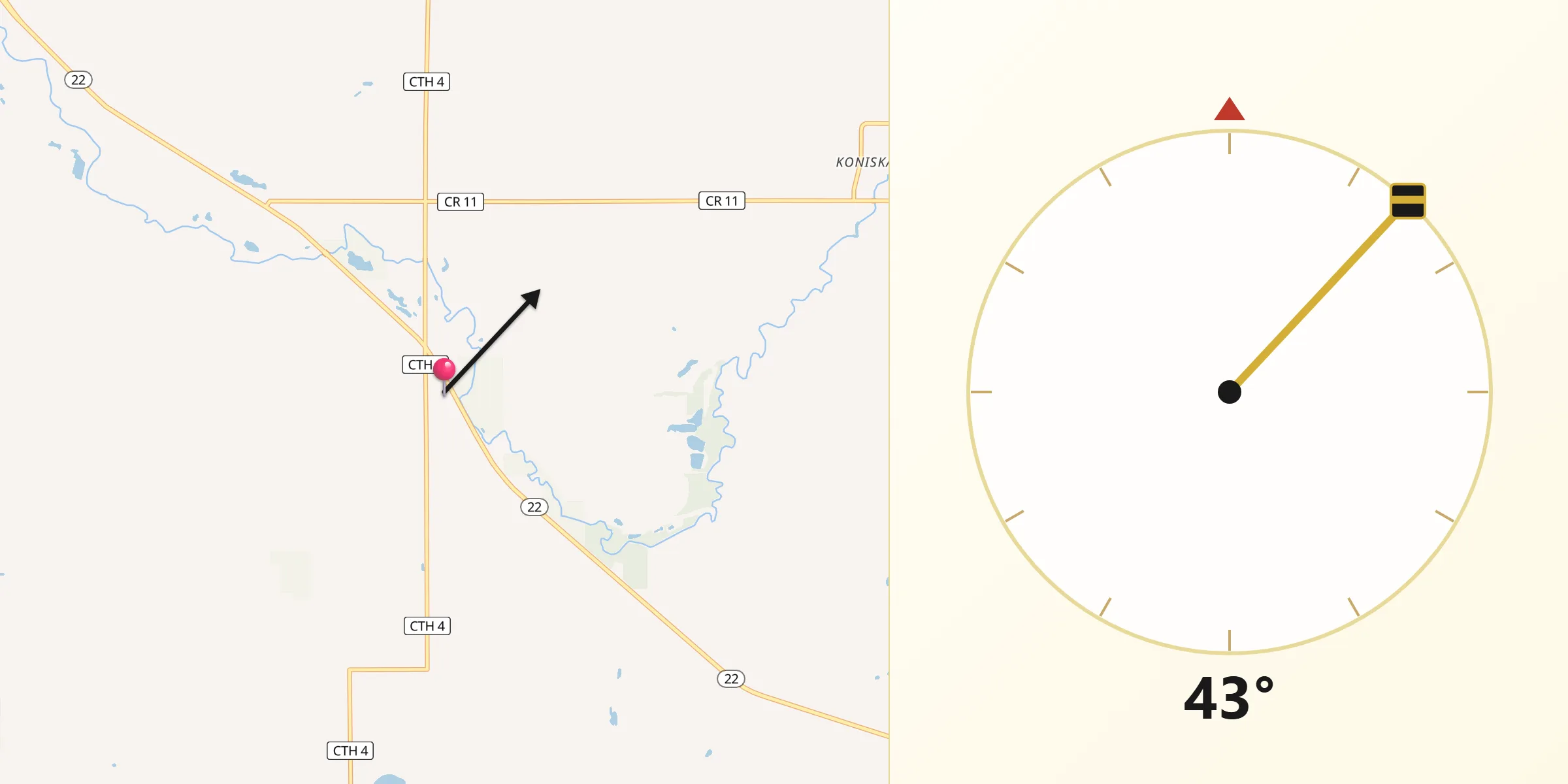 Qibla Direction from McLeod