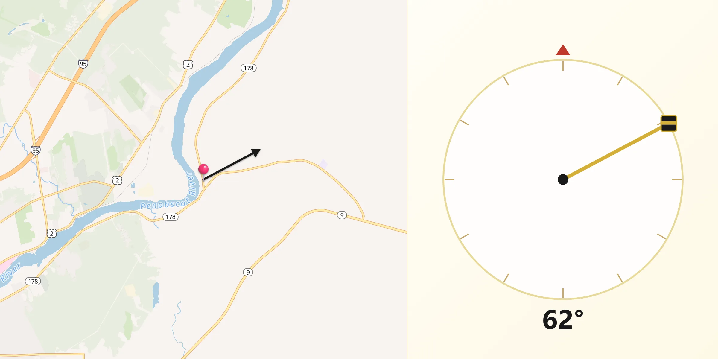 Qibla Direction from Eddington