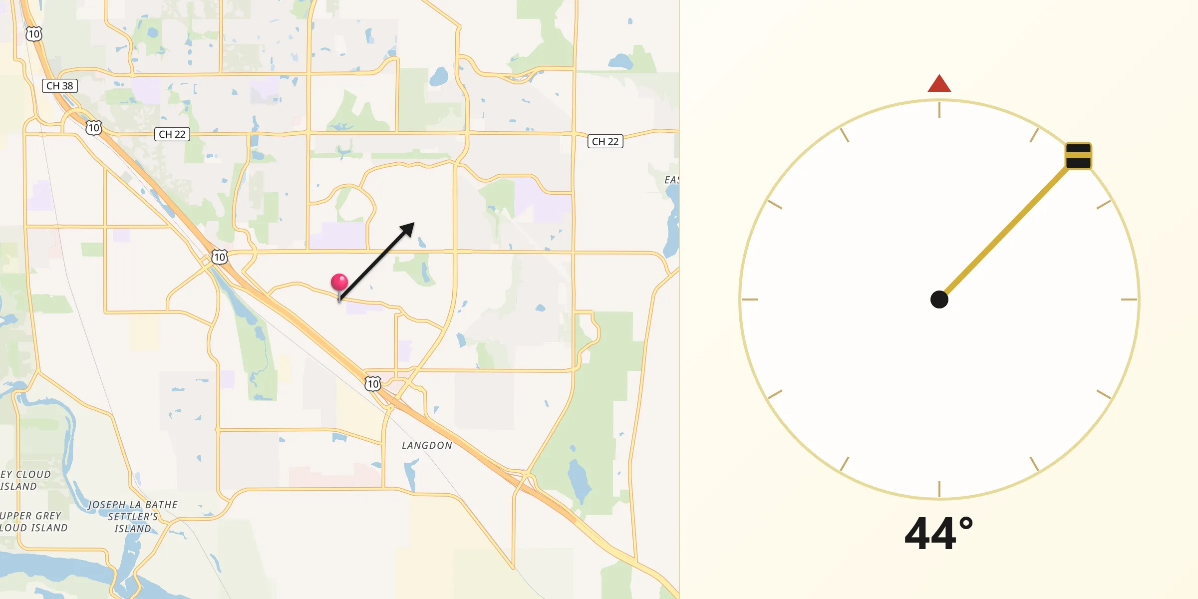 Qibla Direction from Cottage Grove