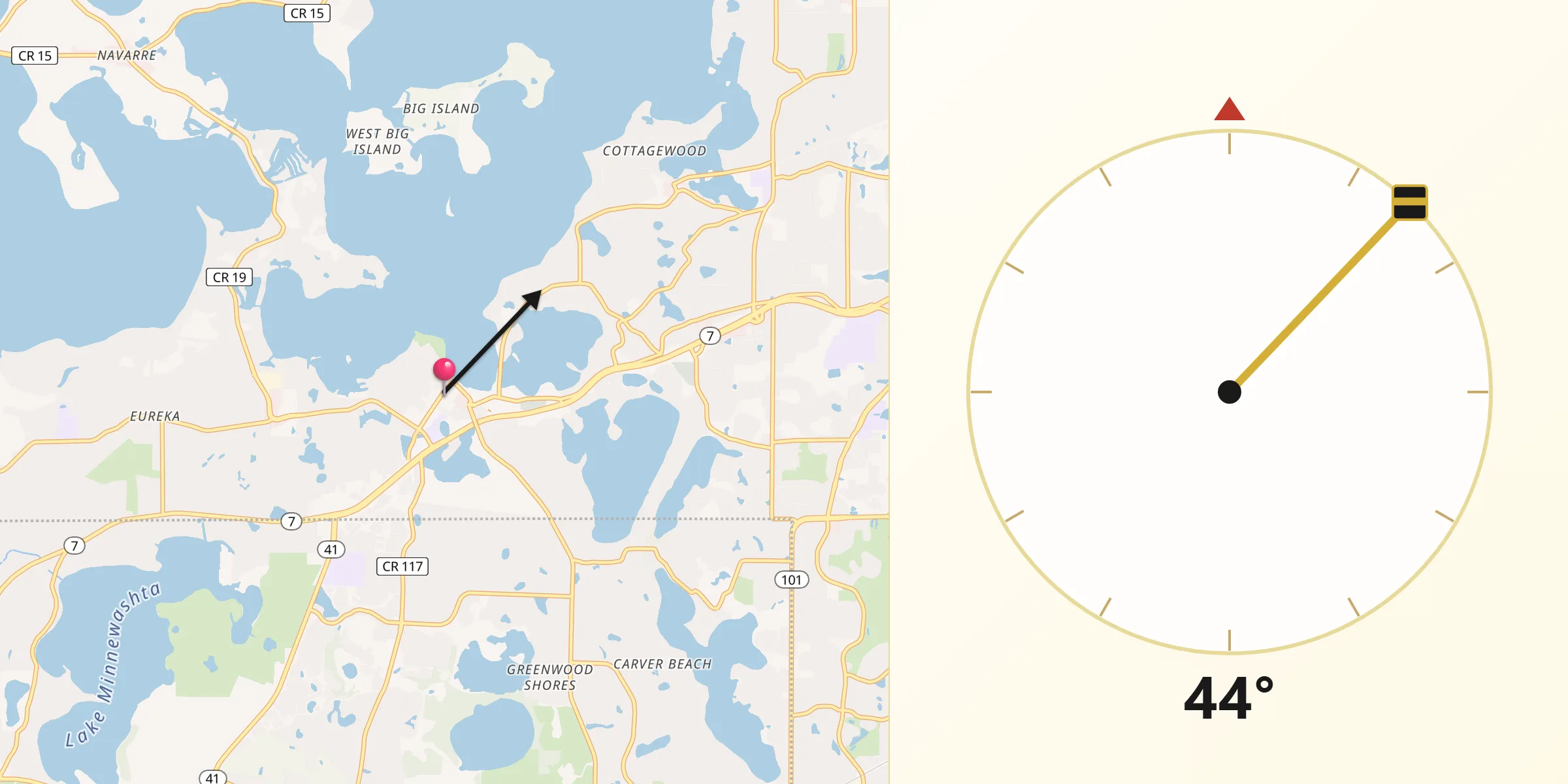 Qibla Direction from Excelsior