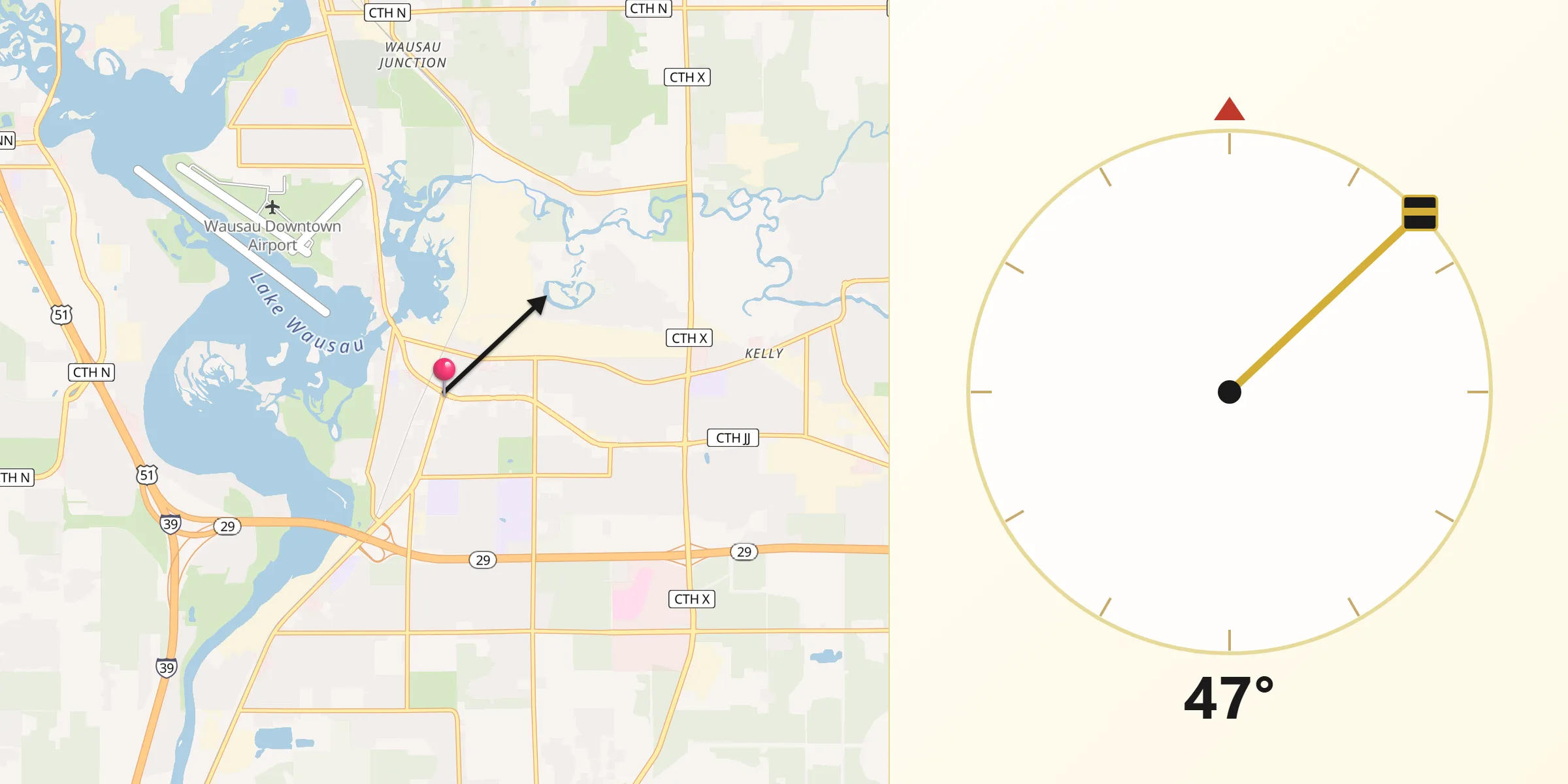 Qibla Direction from Schofield