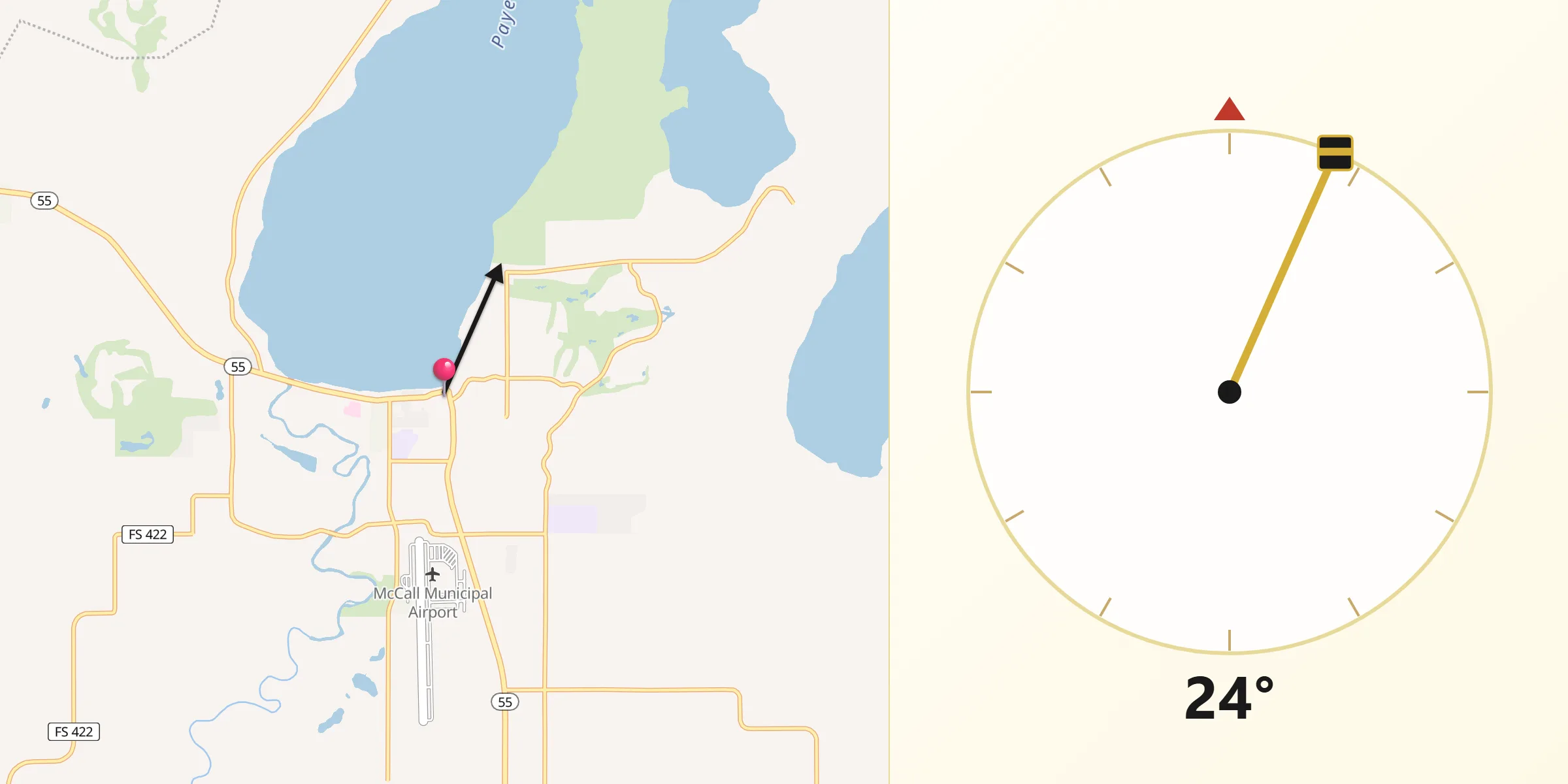 Qibla Direction from McCall